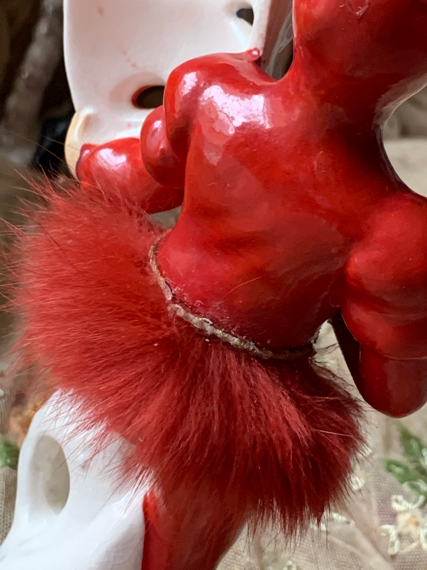 Vintage devil ballerina boy with mask