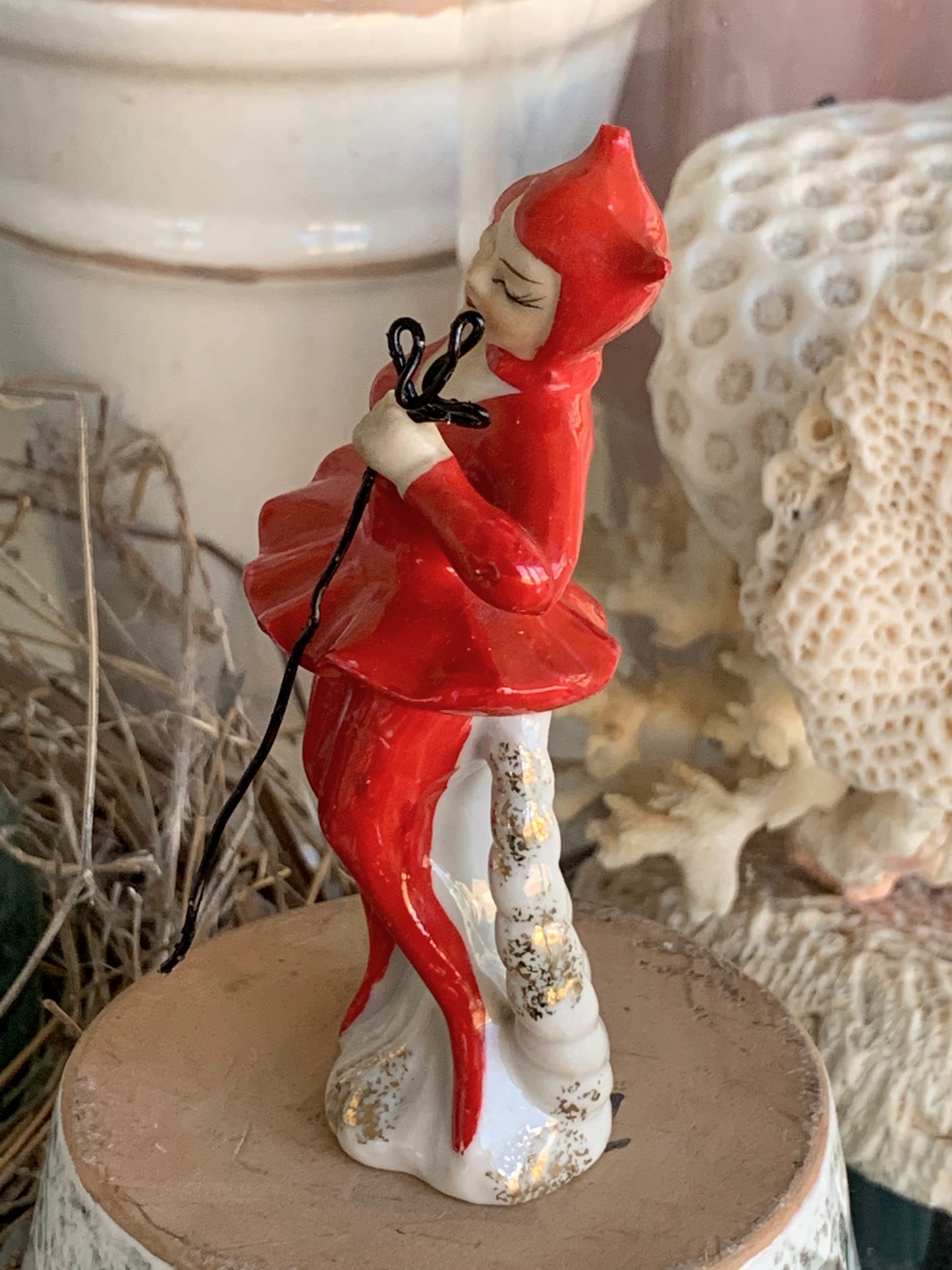 Vintage mini devil ballerina figurine