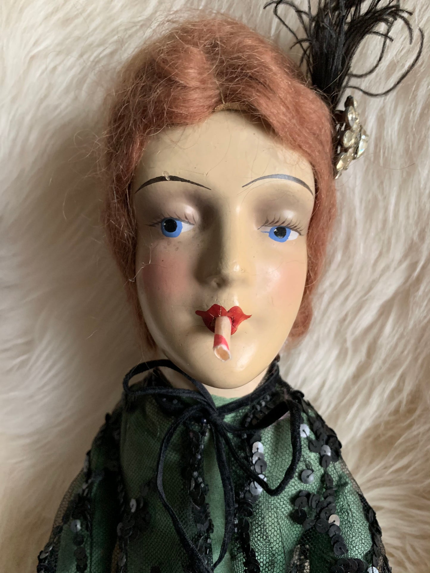 Vintage smoker boudoir doll