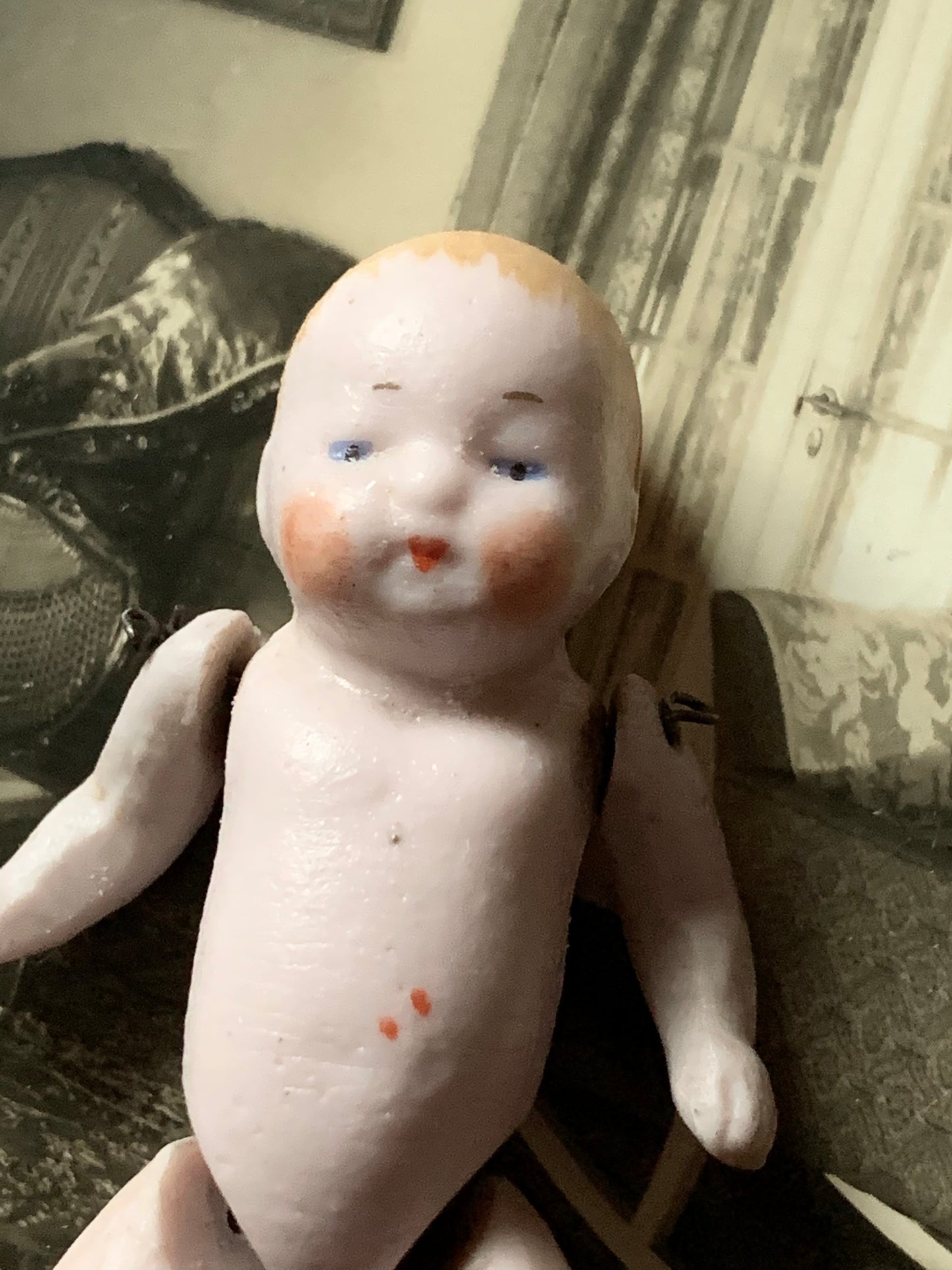 Vintage mini German jointed baby doll