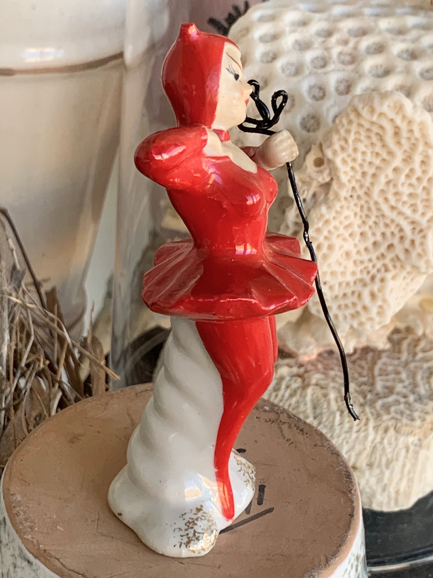 Vintage mini devil ballerina figurine