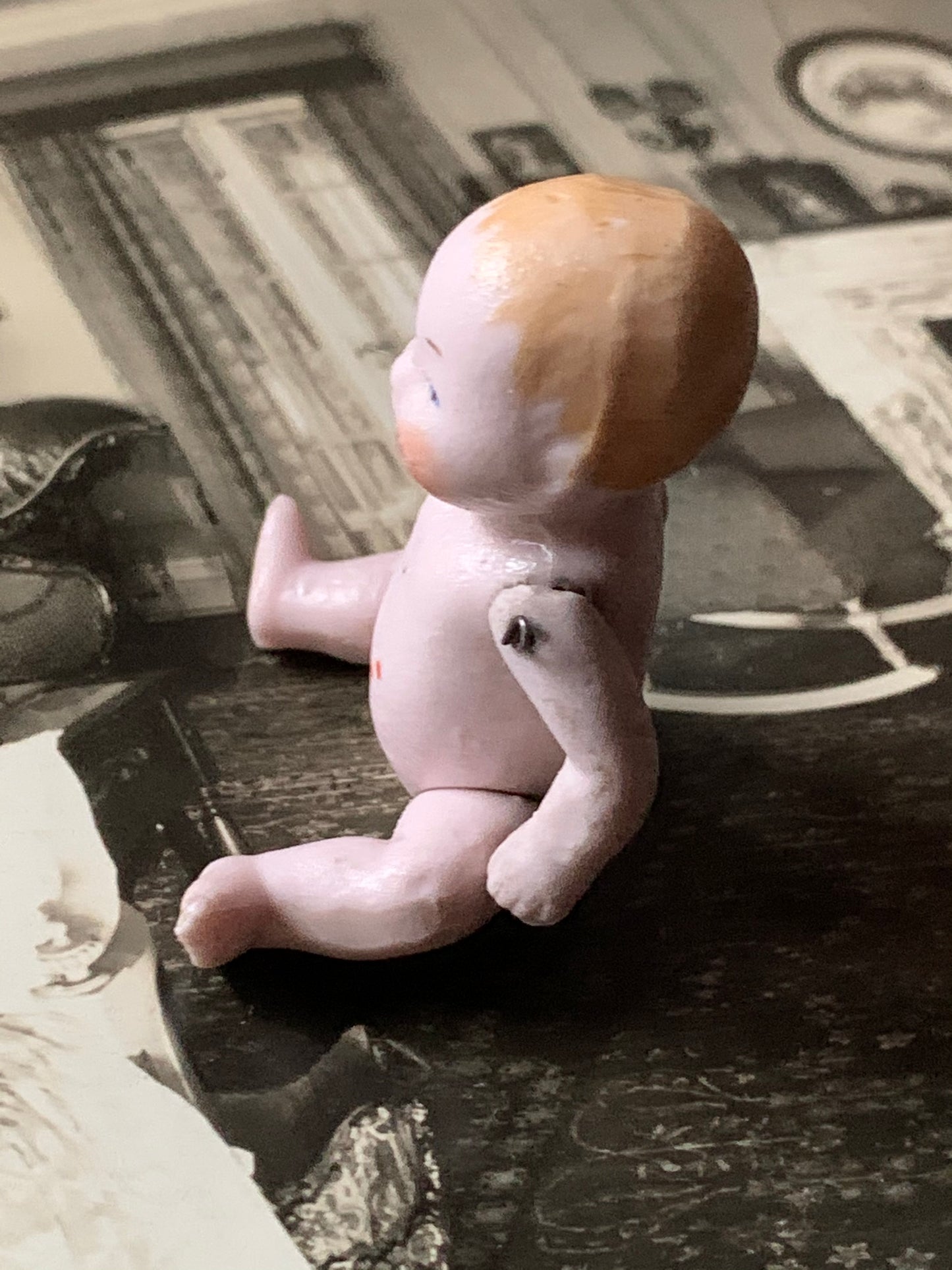 Vintage mini German jointed baby doll