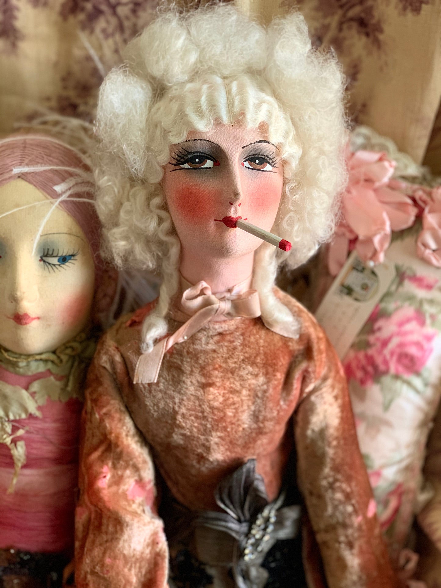 Vintage smoker boudoir doll