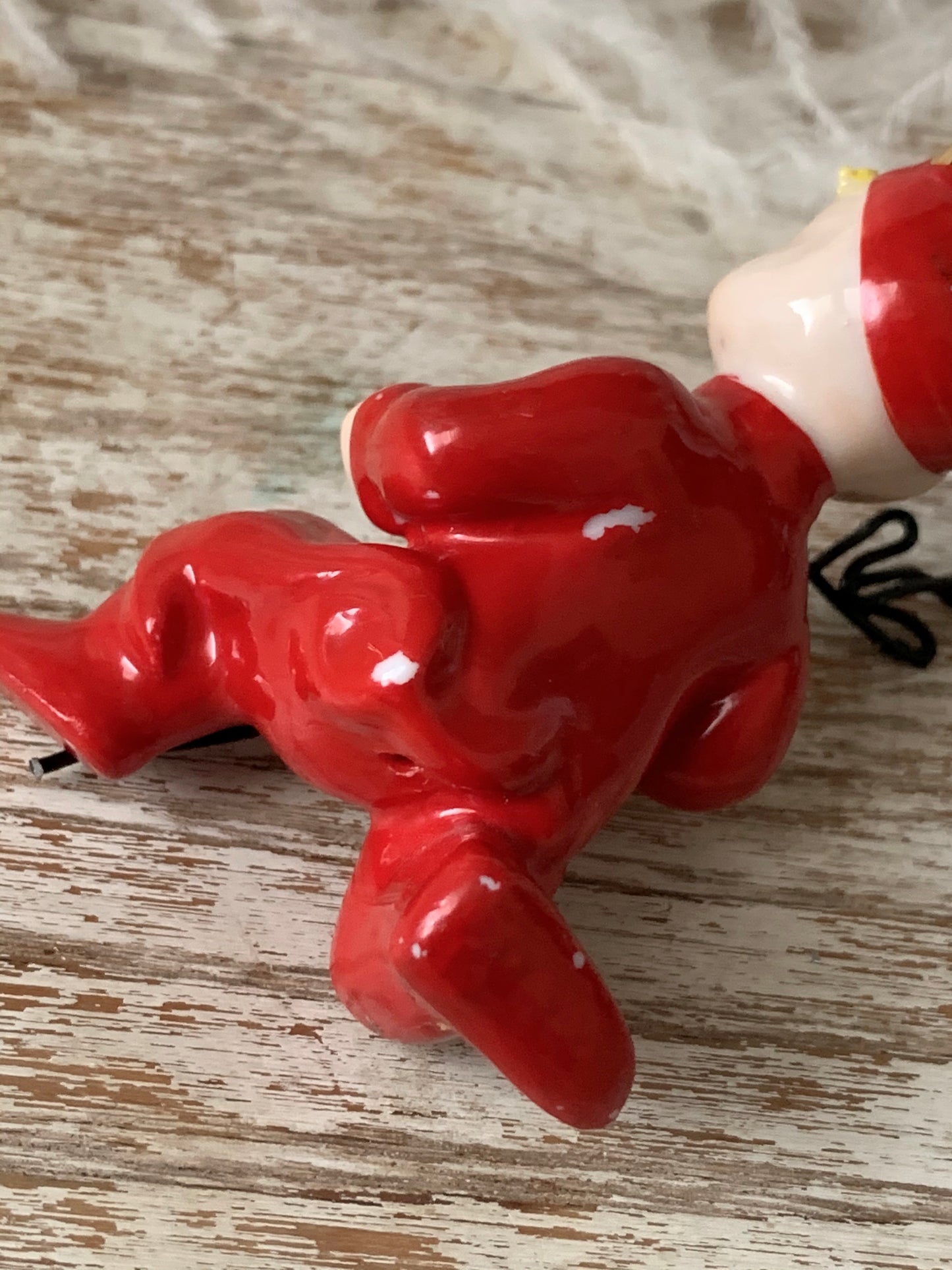 Vintage mini kneeling devil pixie figurine
