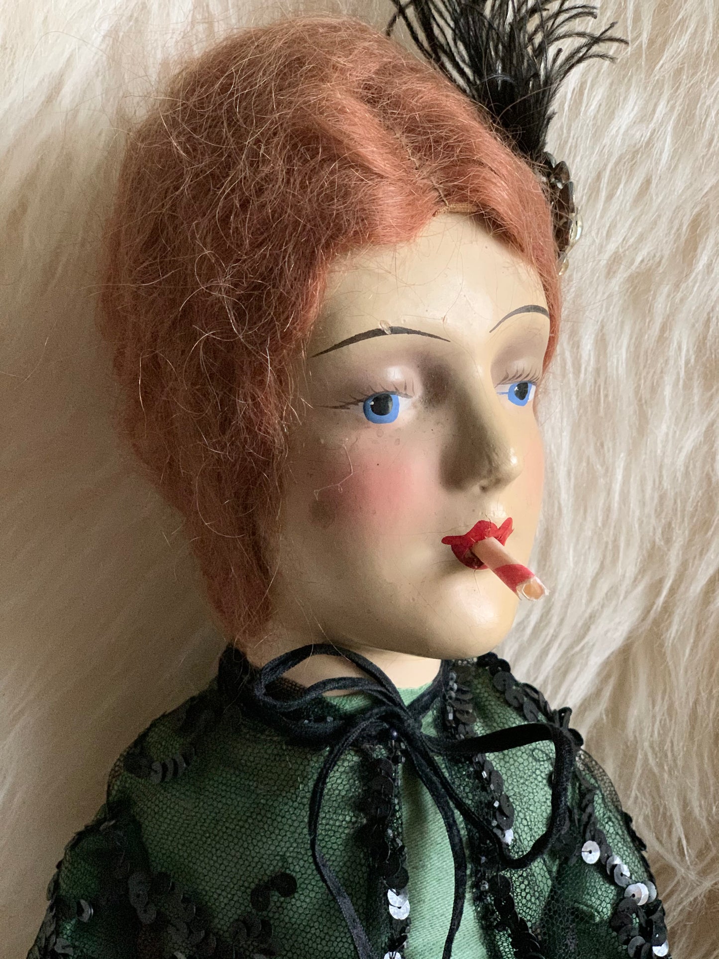 Vintage smoker boudoir doll