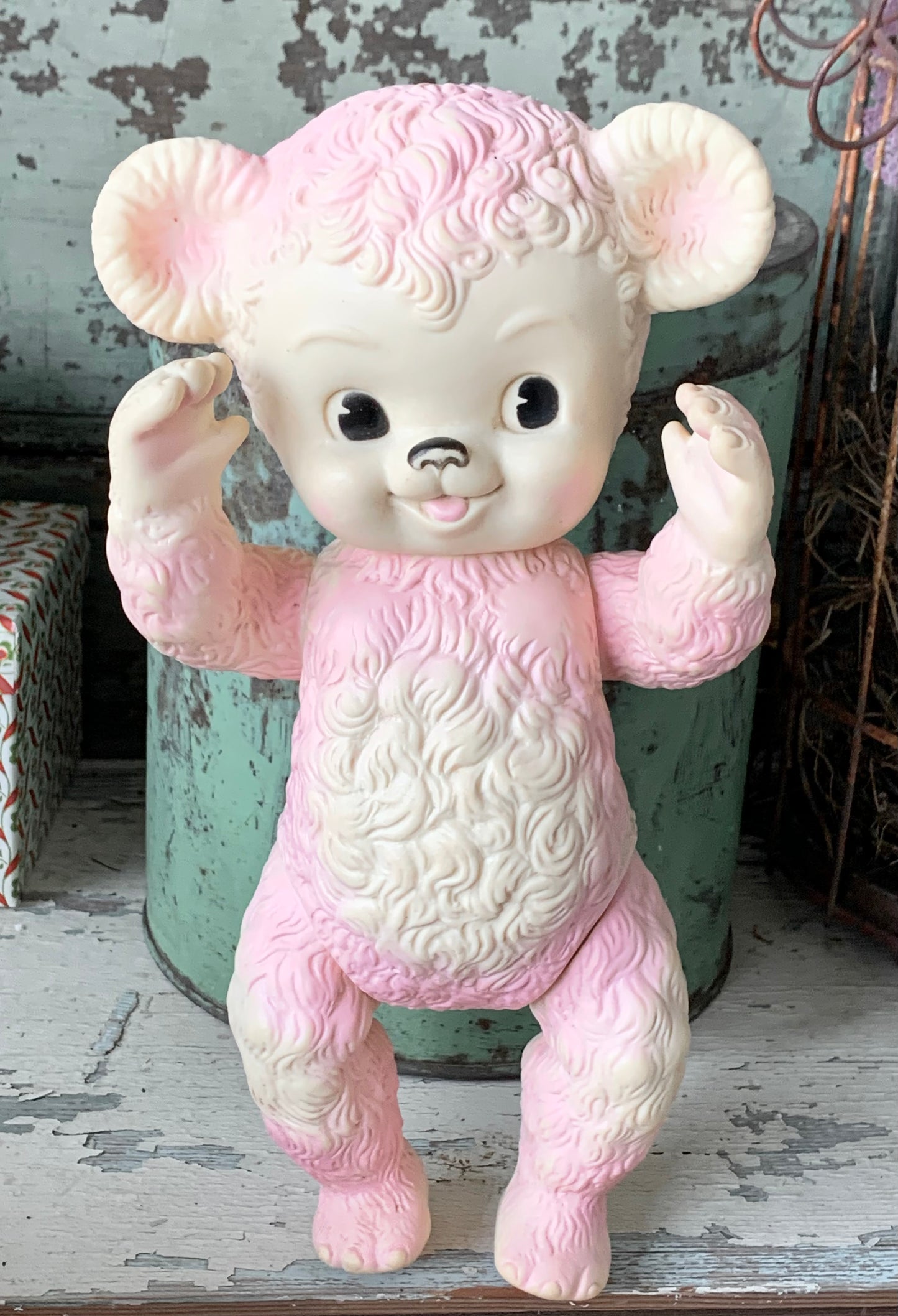 Vintage Sunny bear Sun rubber squeak toy