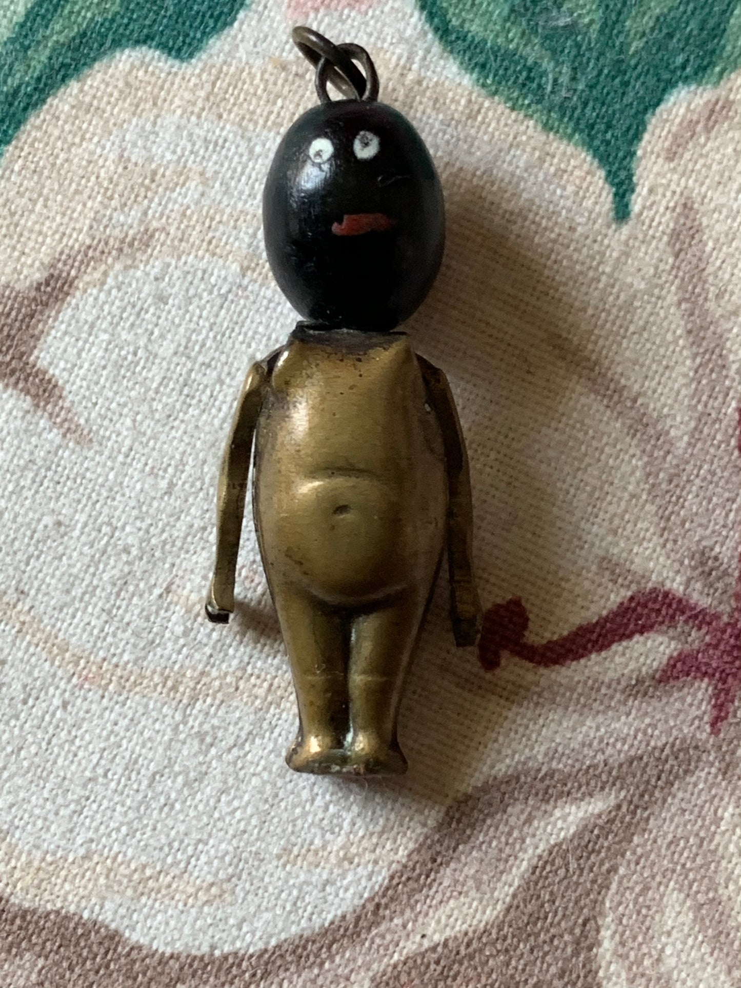 Vintage mini jointed figure charm