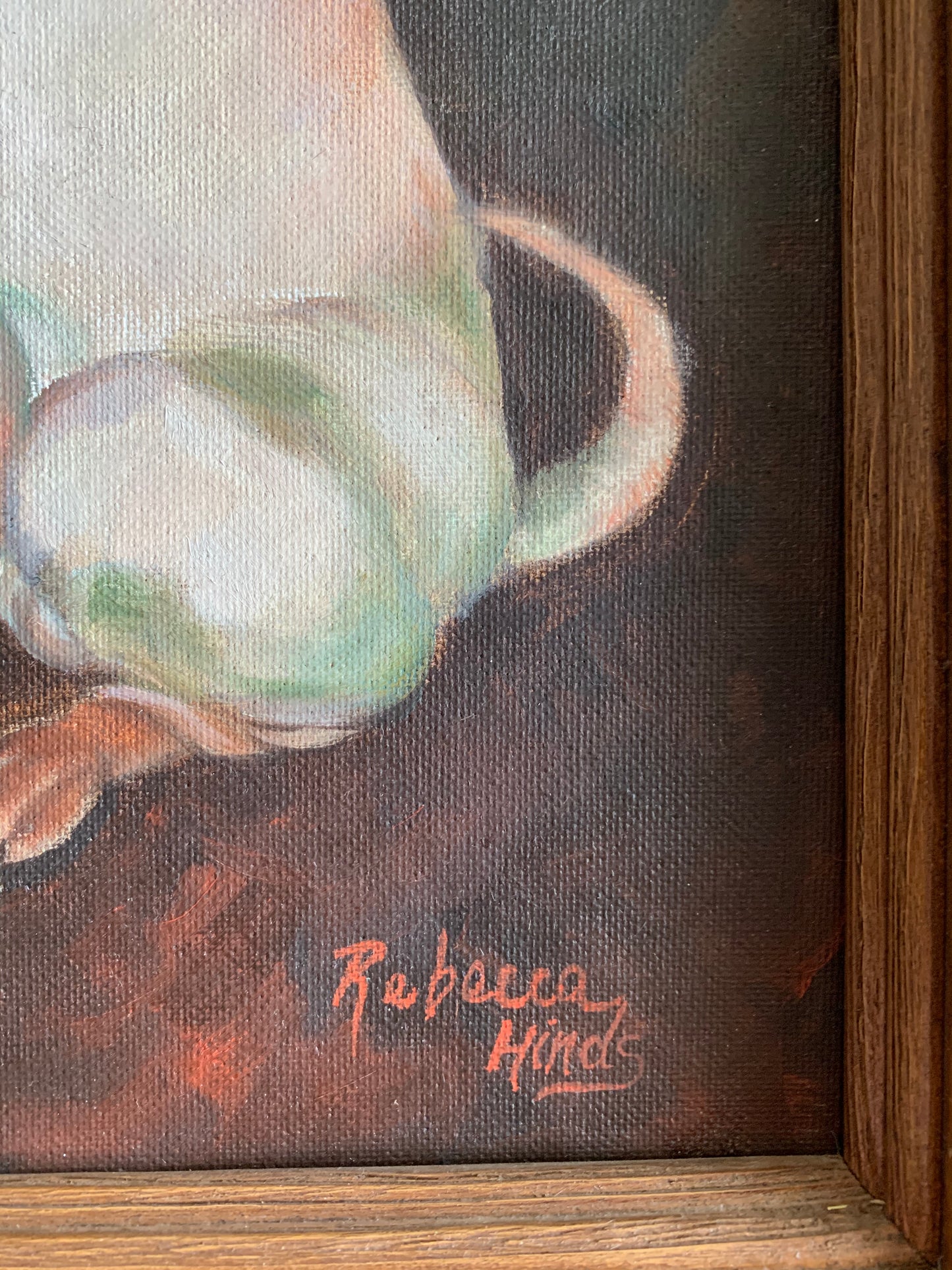 Vintage framed original dog painting