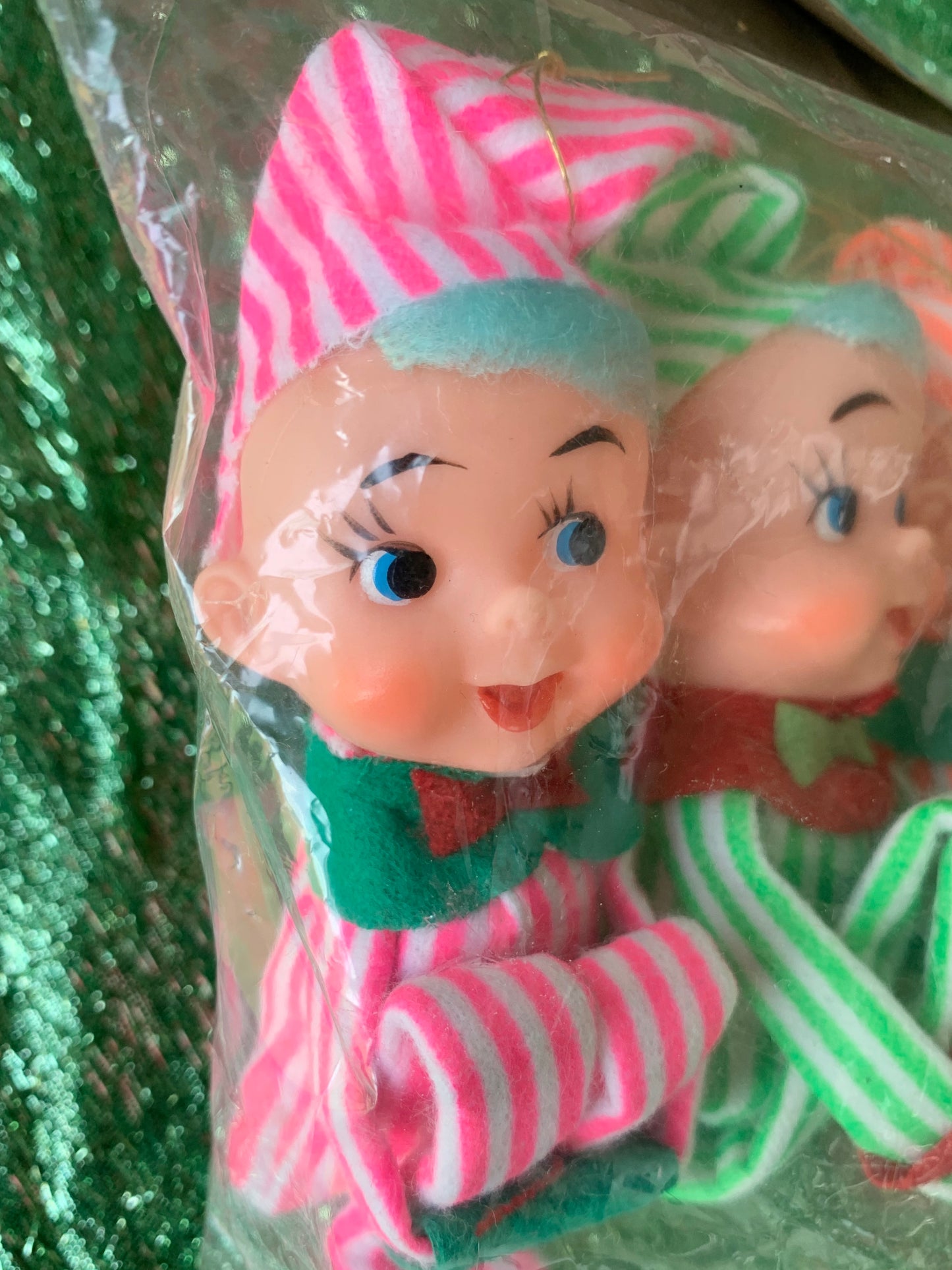 Vintage striped neoen knee hugger elves in original package
