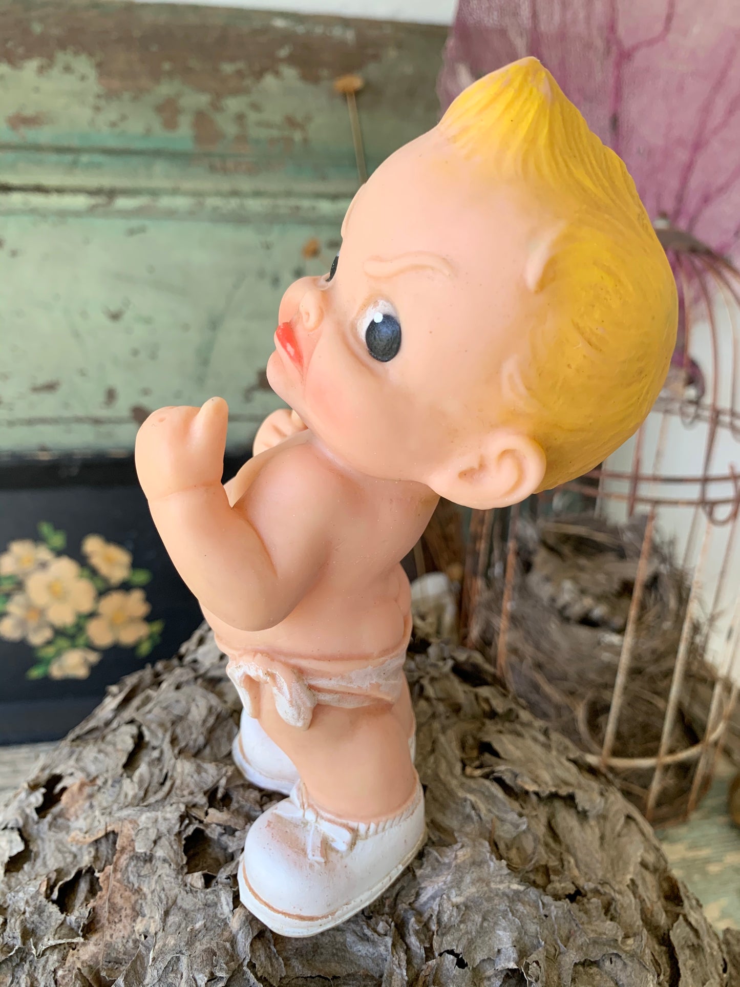 Vintage Alan Jay grumpy boy squeaker