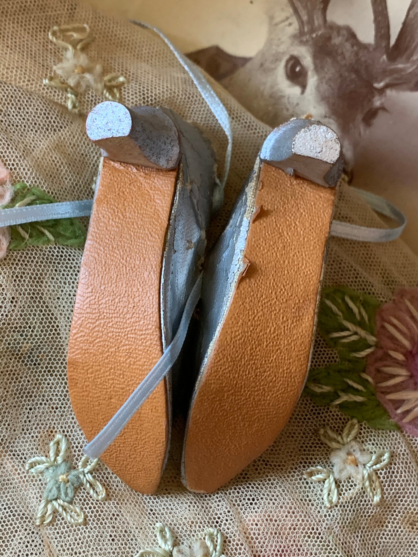 Vintage boudoir doll shoes