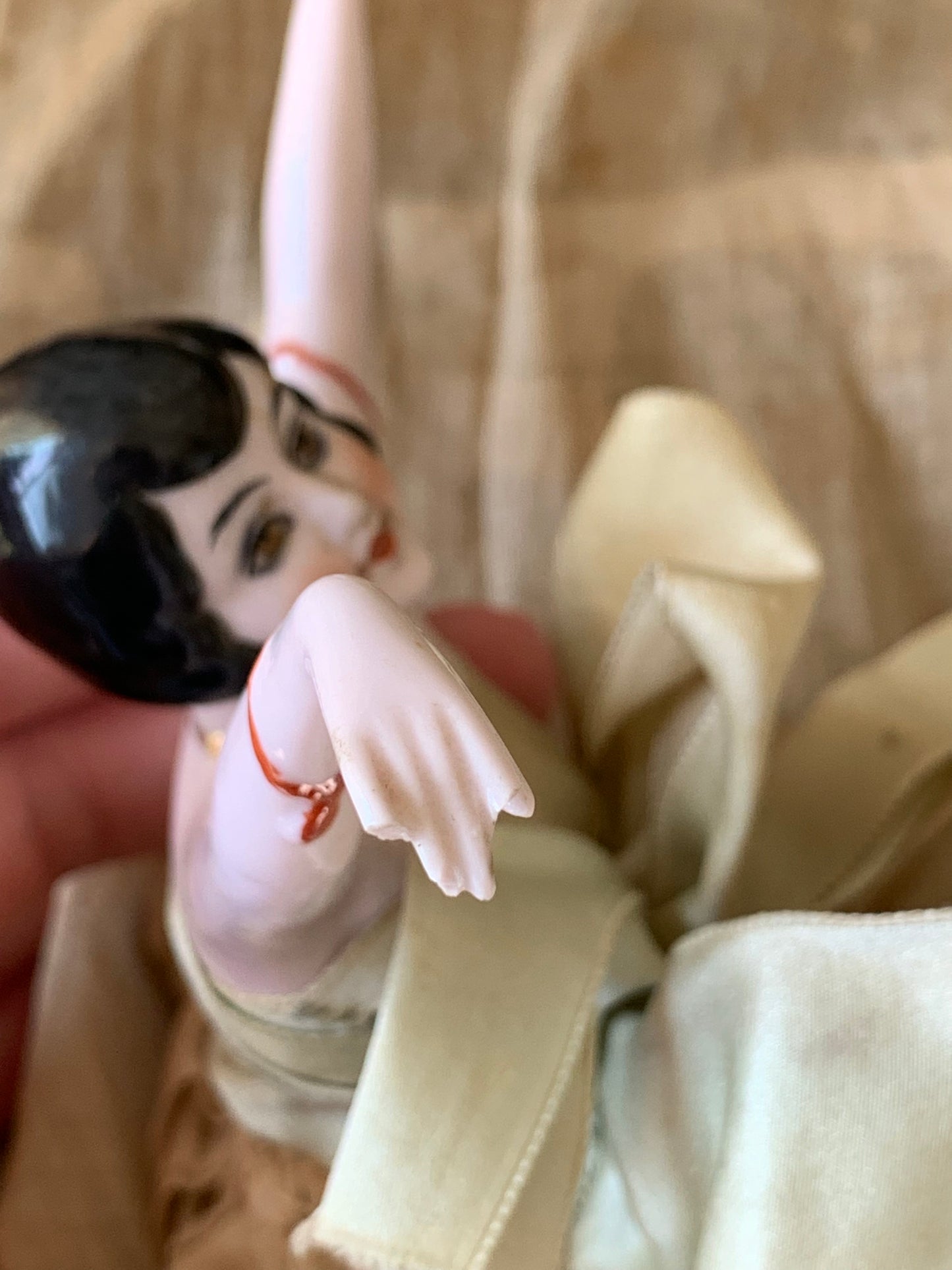 Vintage German arms away half doll