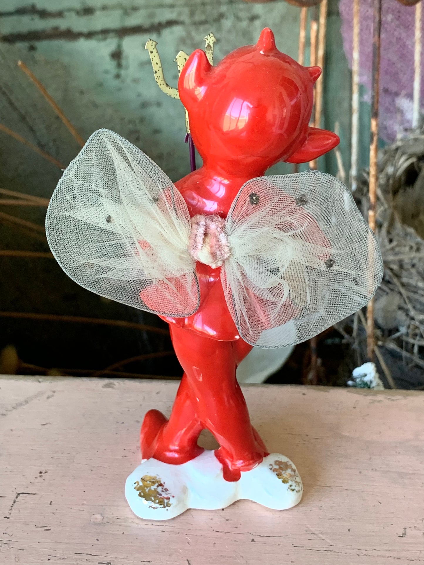 Vintage devil pixie elf figurine