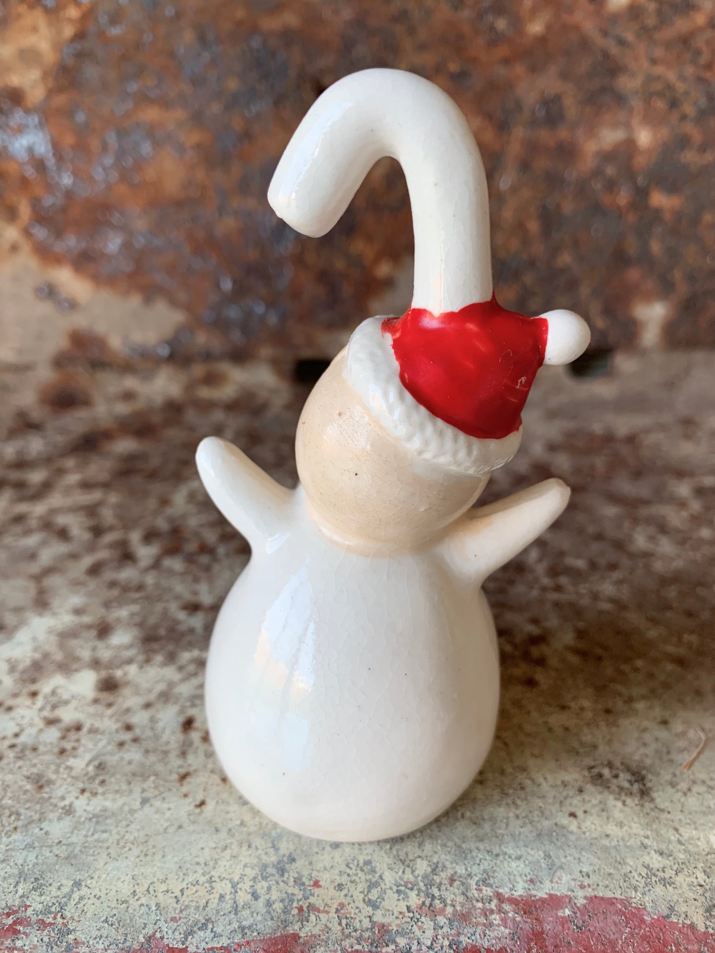 Vintage snowman figurine retro Japan Christmas decoration