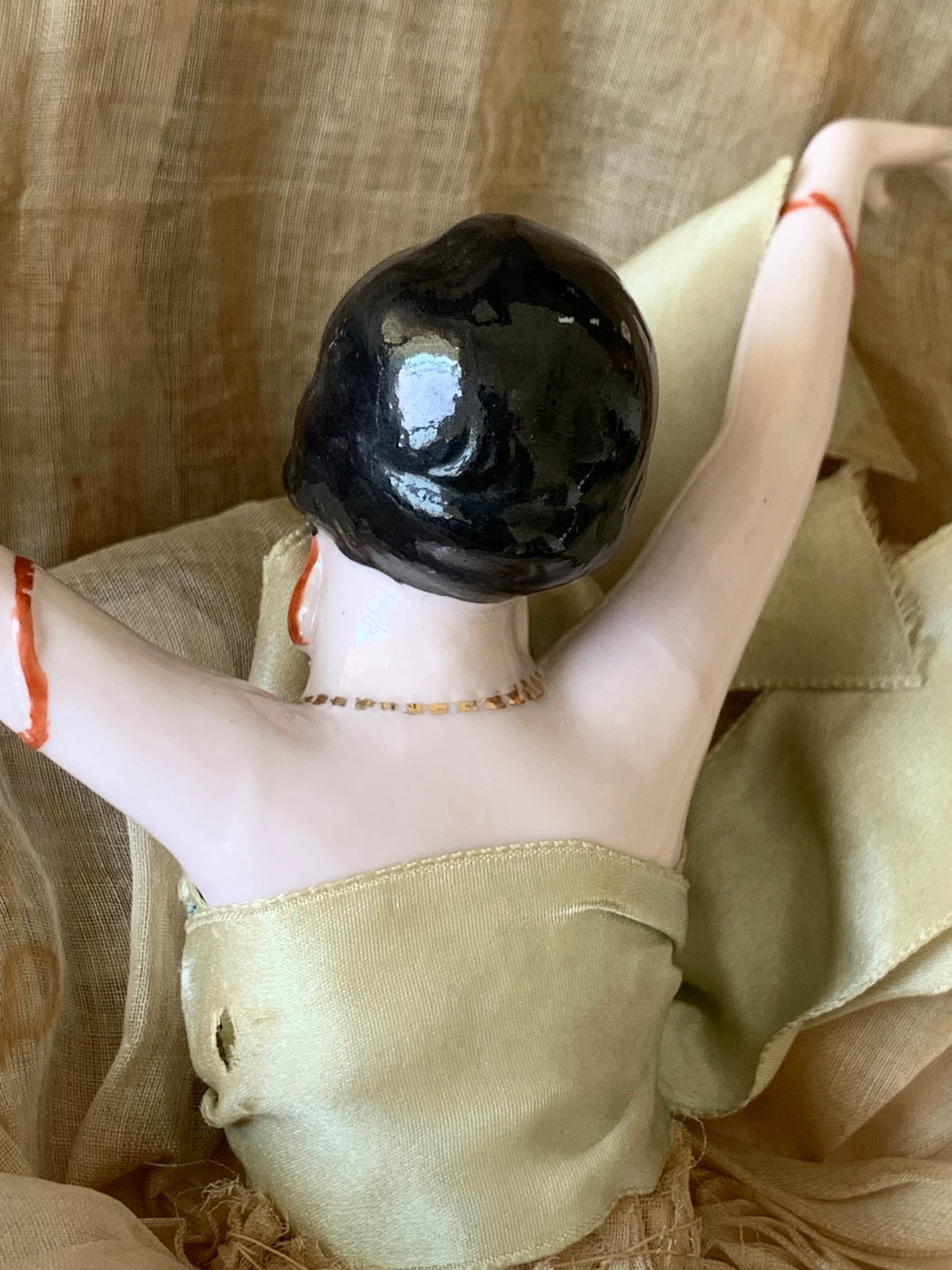 Vintage German arms away half doll