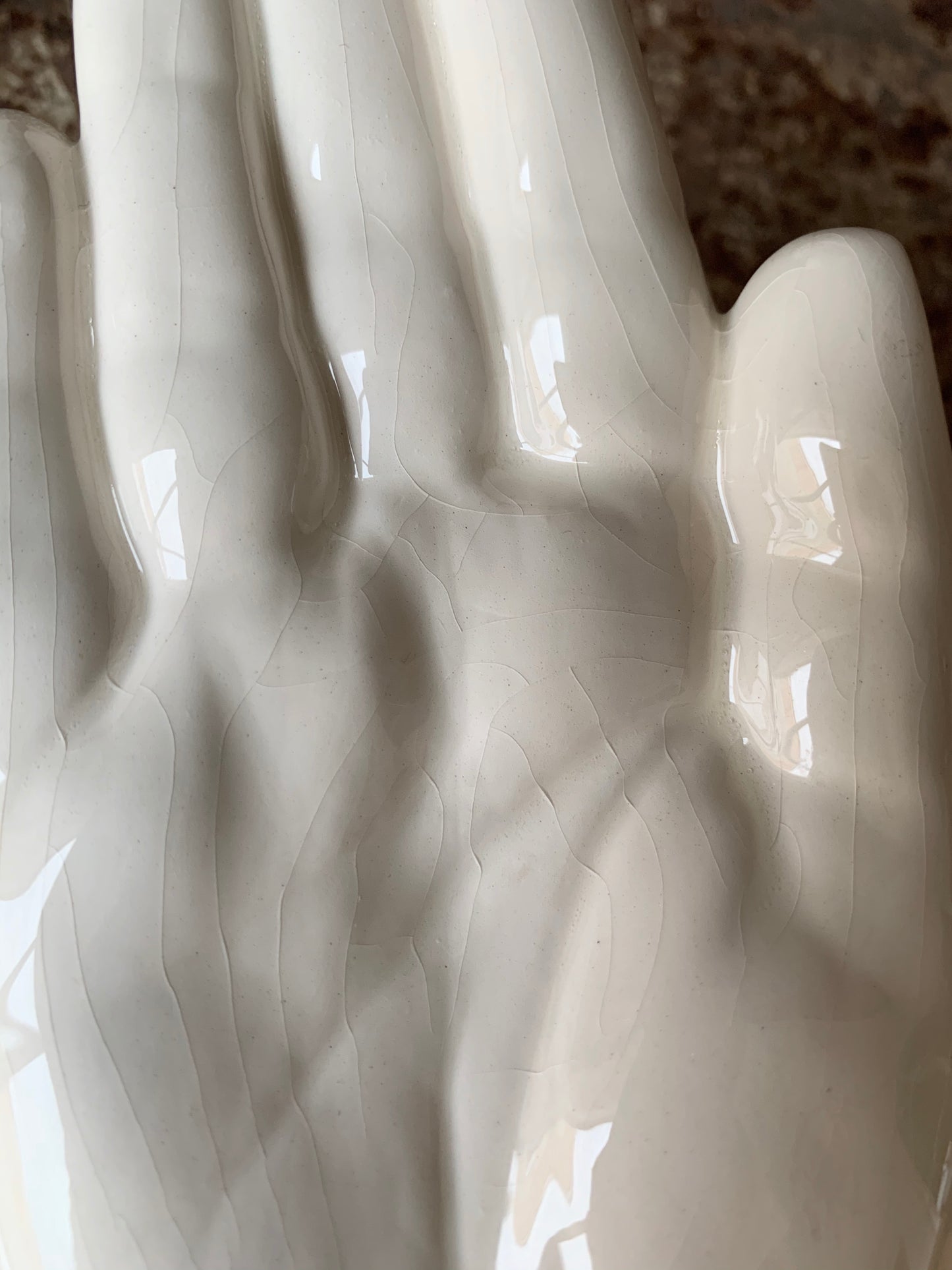 Vintage pair of ceramic hands