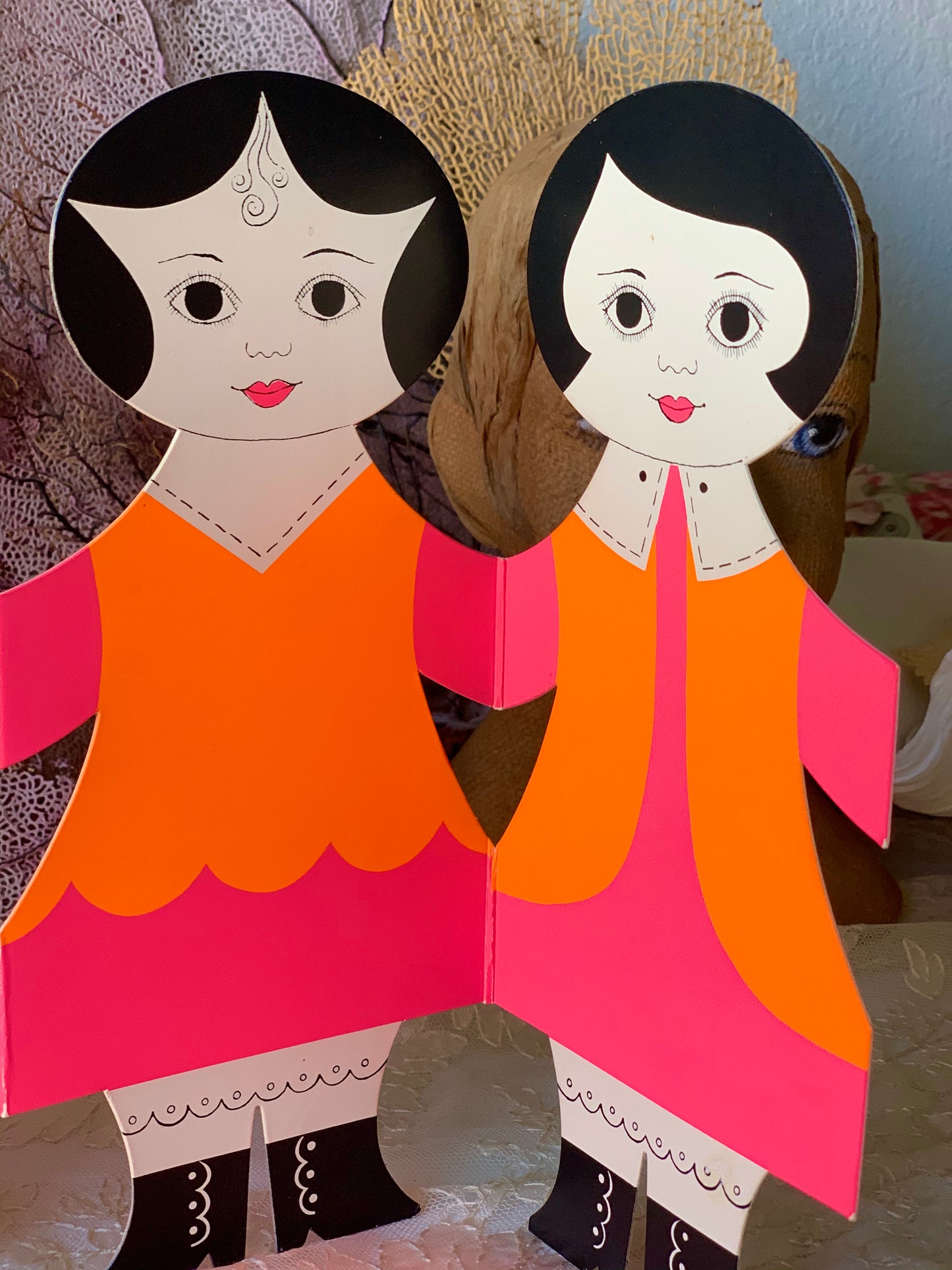 Vintage Gemma Taccogna 60s mod girl paper dolls