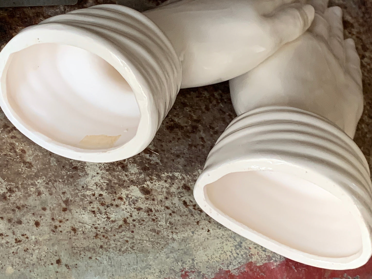 Vintage pair of ceramic hands
