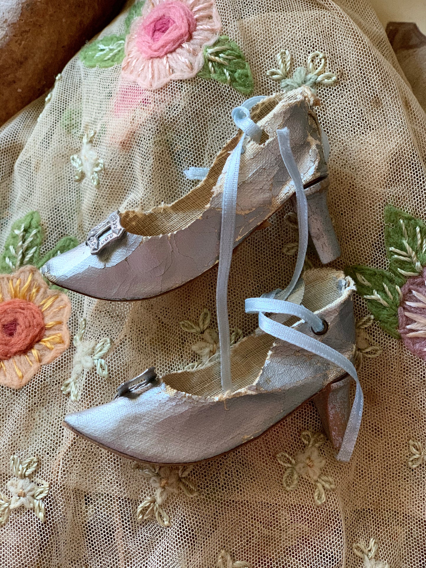 Vintage boudoir doll shoes