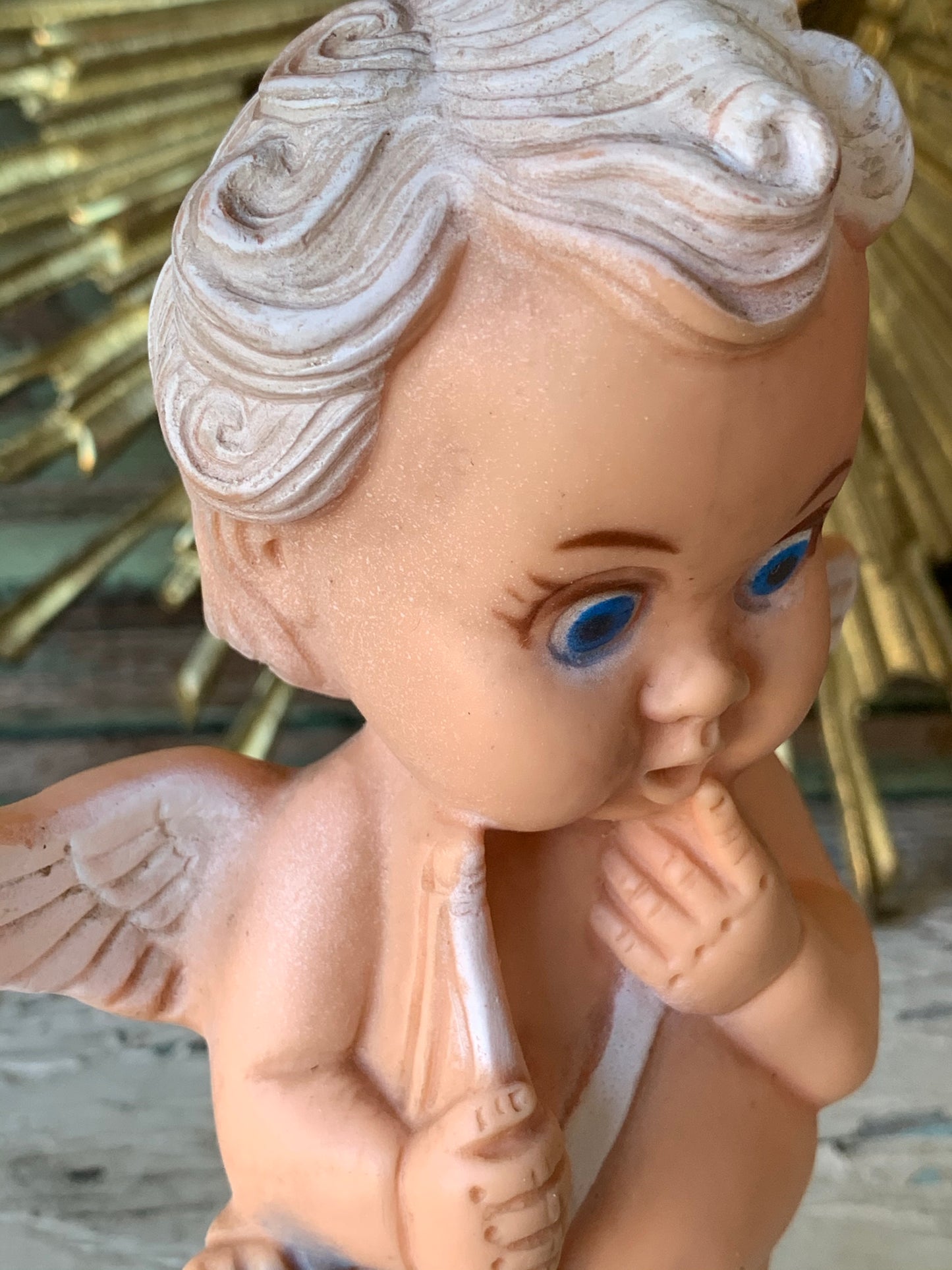 Vintage rubber squeaky toy angel I Love Lucy cupid doll
