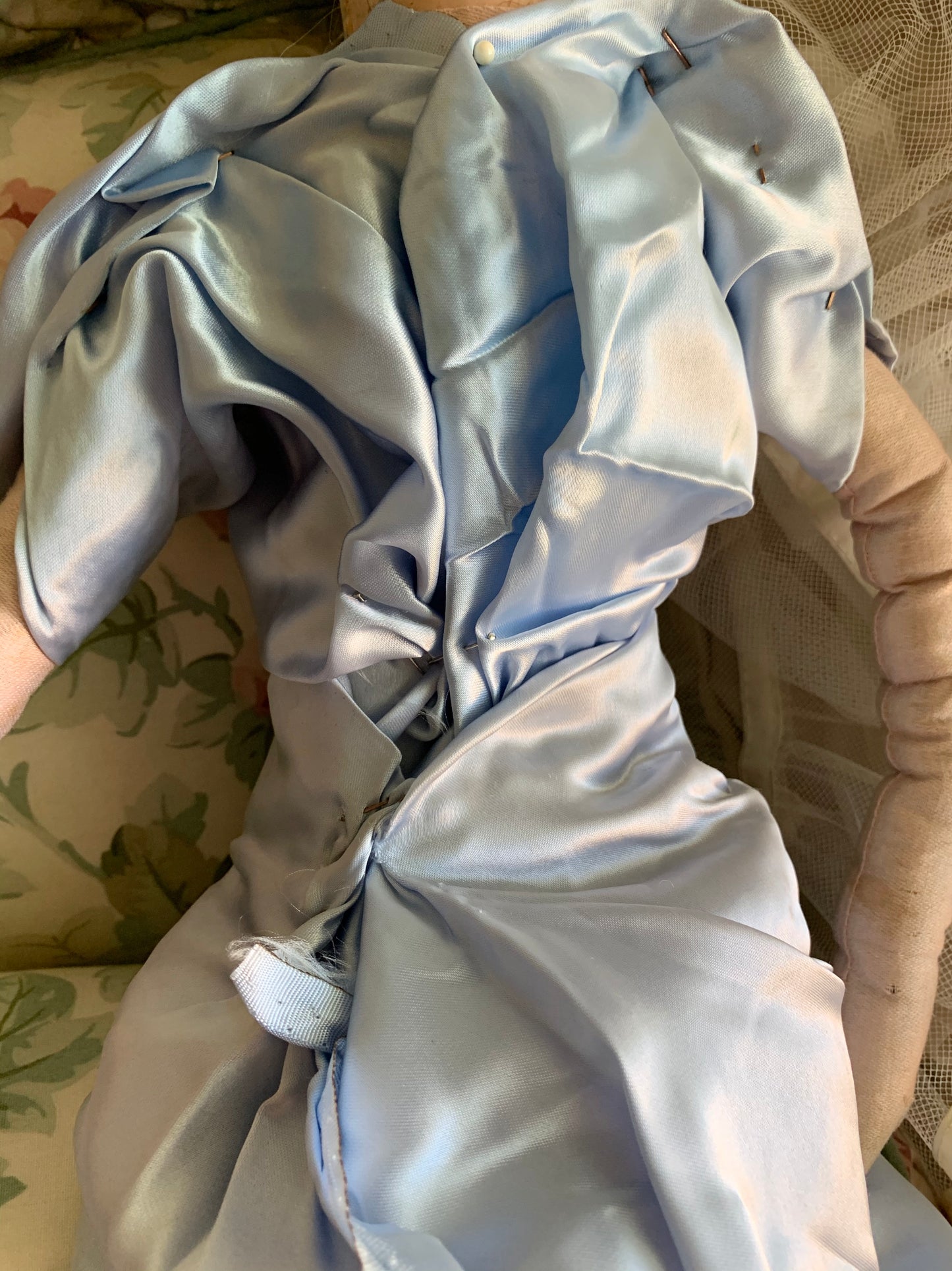 Vintage flapper boudoir doll antique bed doll