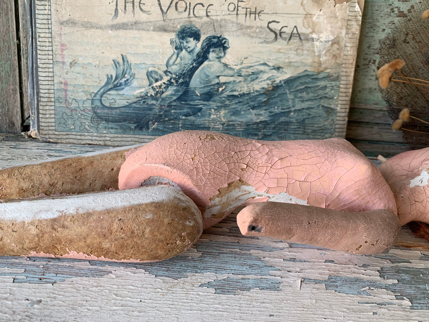 Vintage age worn Cubeb doll as-is