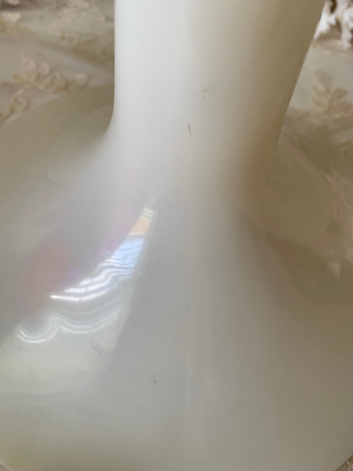 Mid century mushroom lamp Softlite purple white retro atomic table light