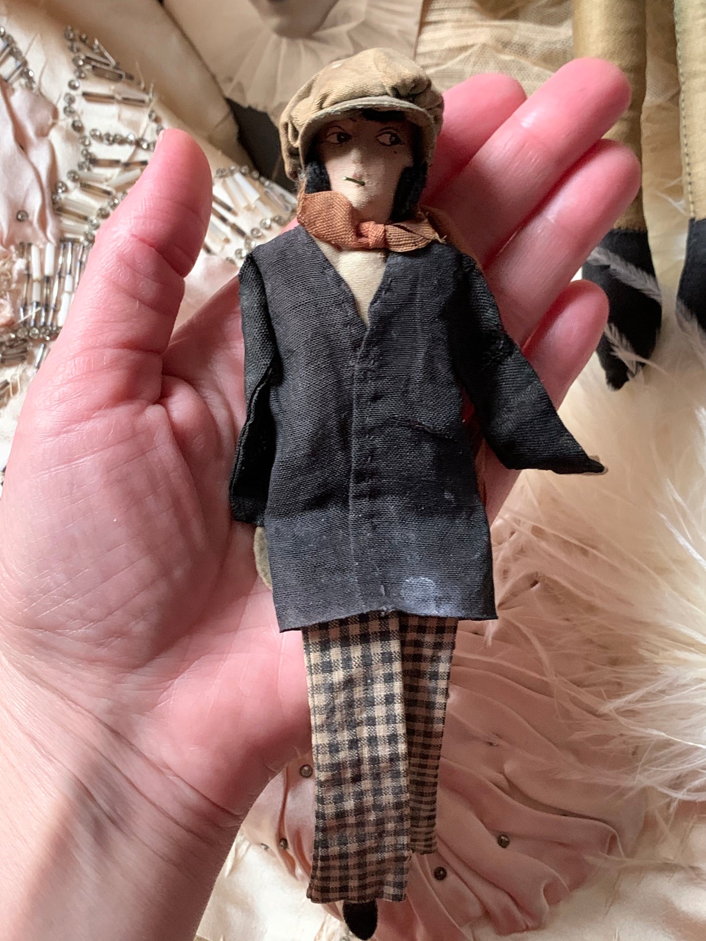 Vintage mini smoker doll