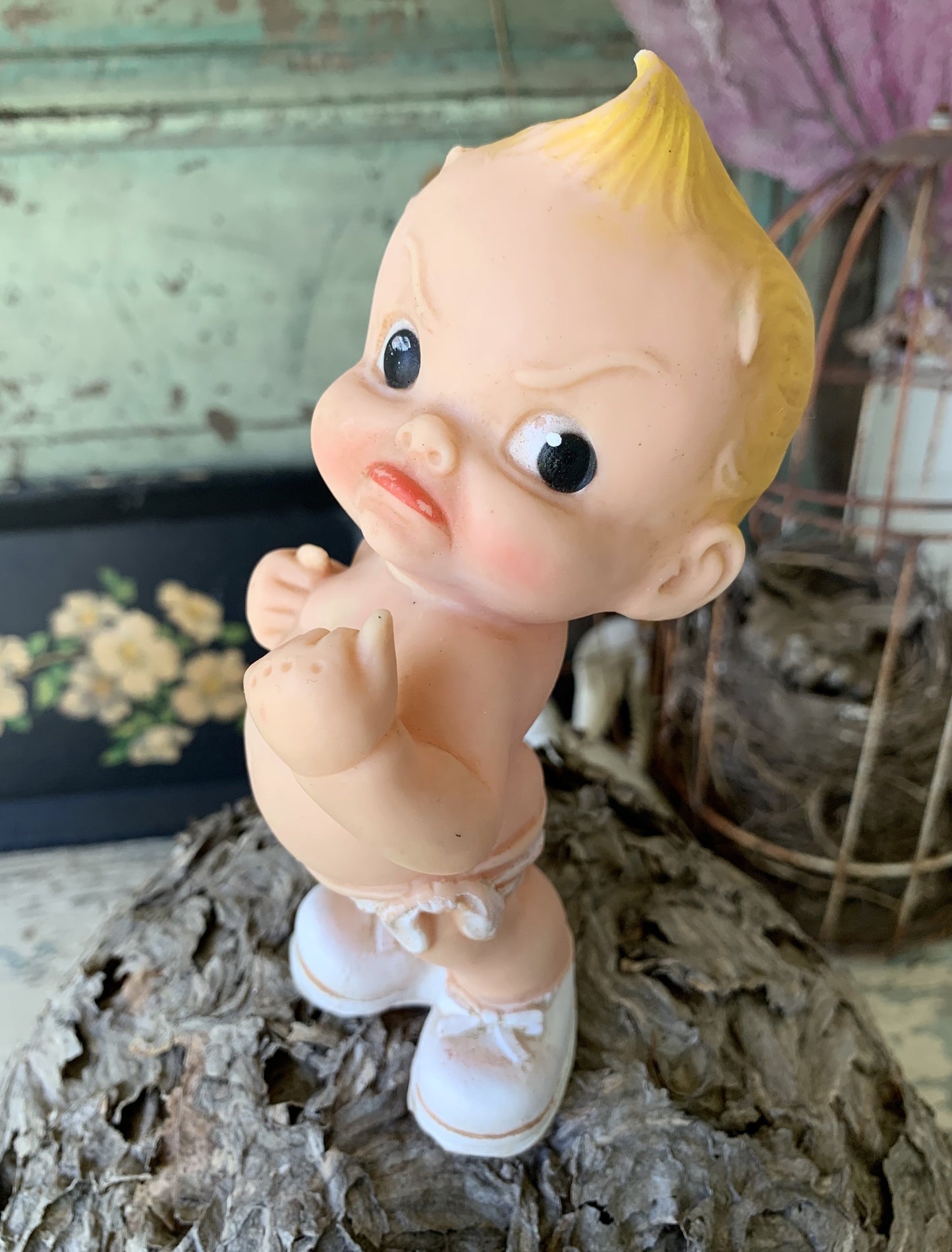 Vintage Alan Jay grumpy boy squeaker