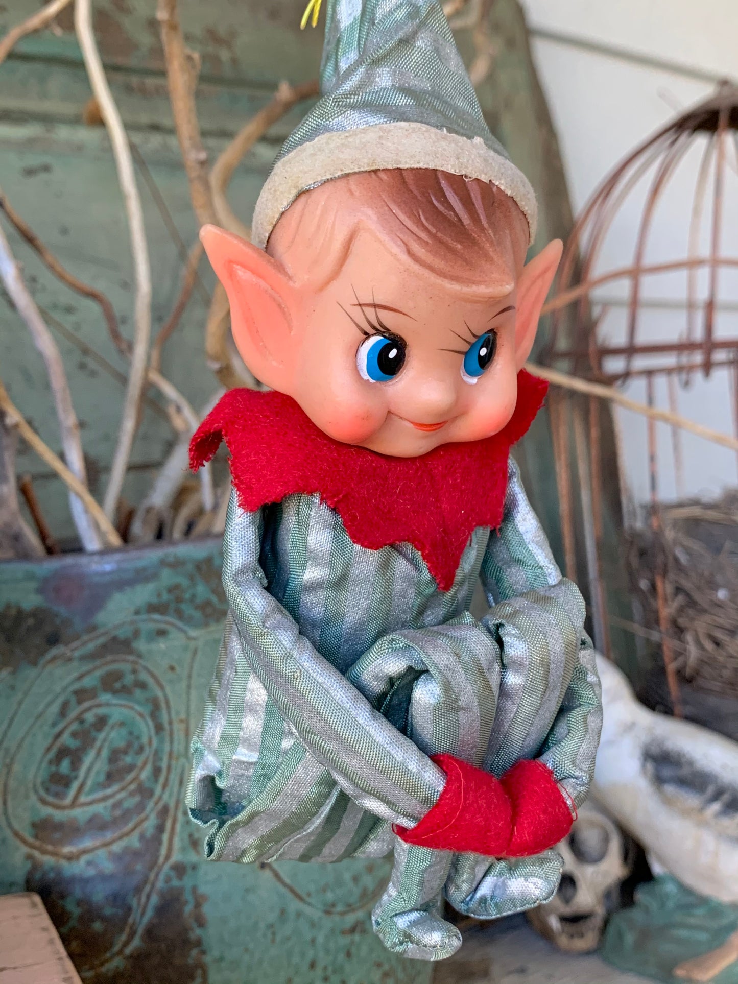Vintage striped knee hugger elf
