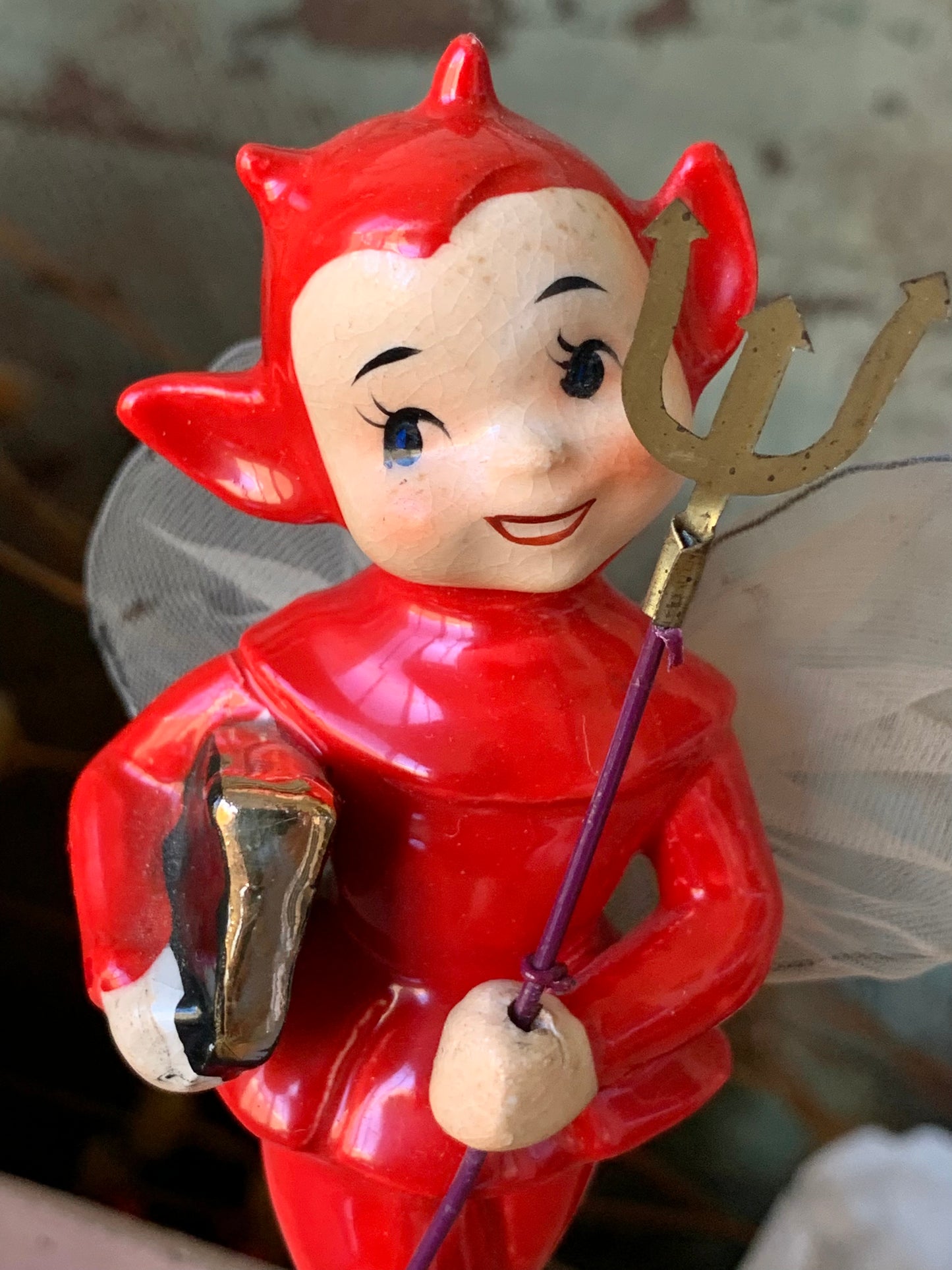 Vintage devil pixie elf figurine
