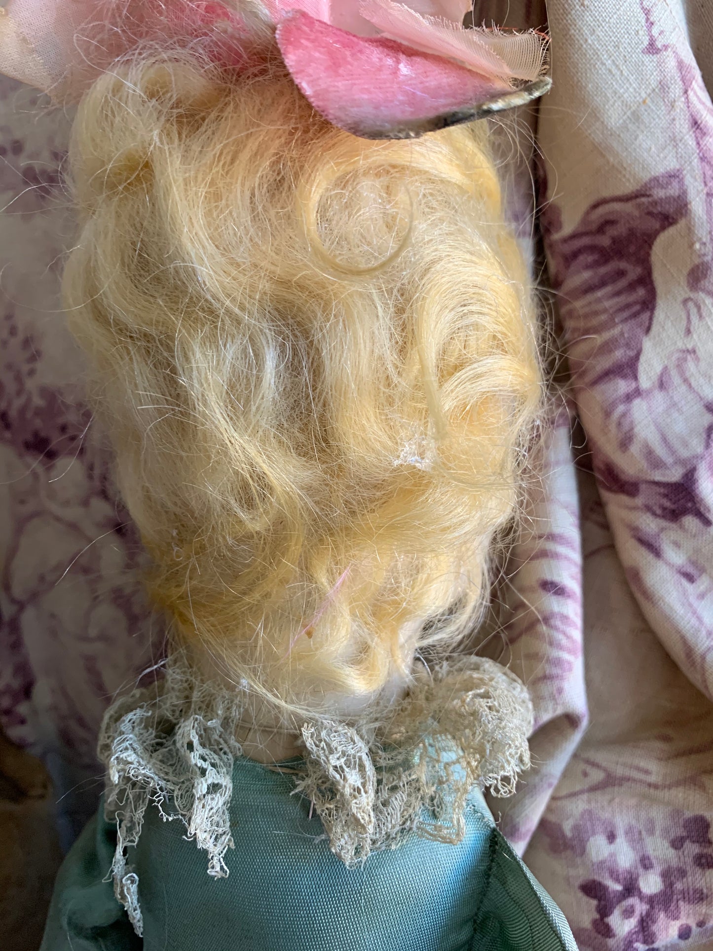 Vintage blond flapper boudoir doll