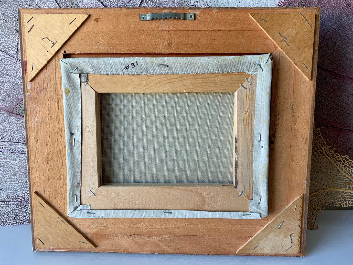 Vintage small original zebra painting