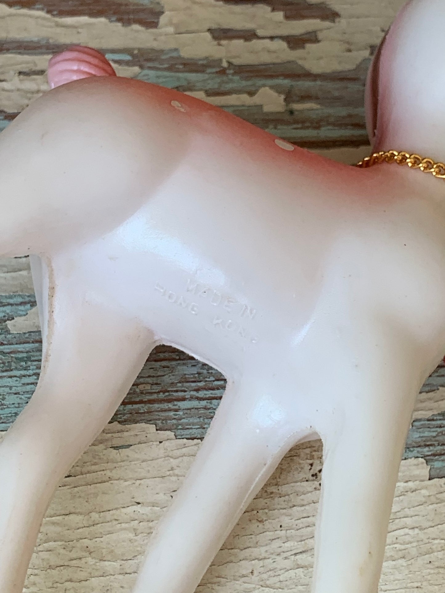 Vintage pink Christmas reindeer