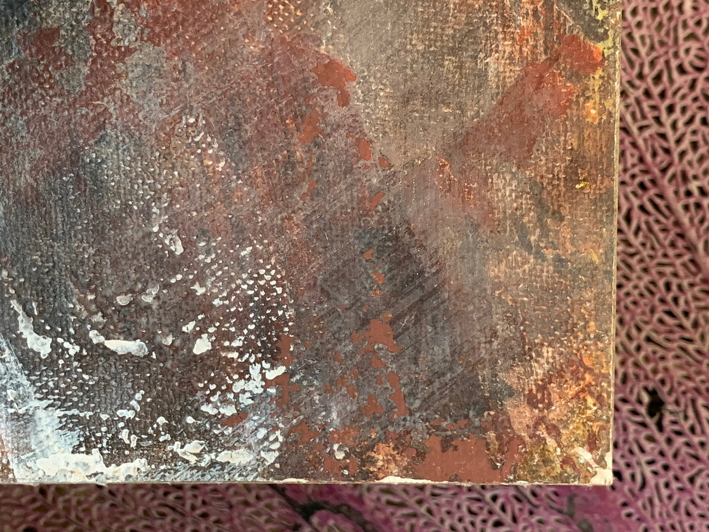 Vintage original mid century portrait painting