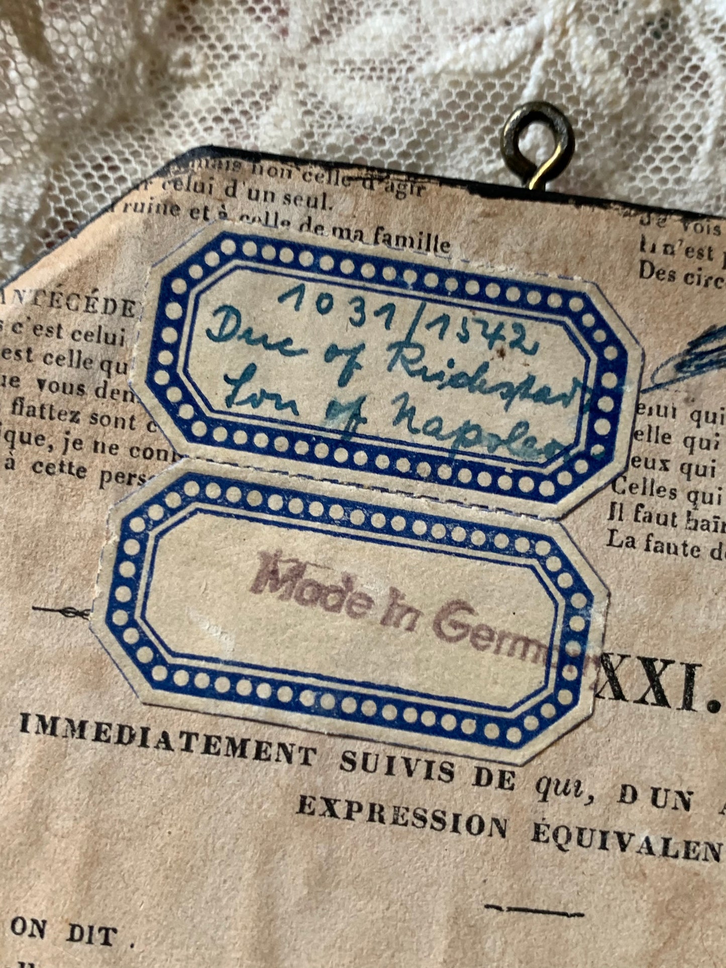 Antique miniature portrait painting