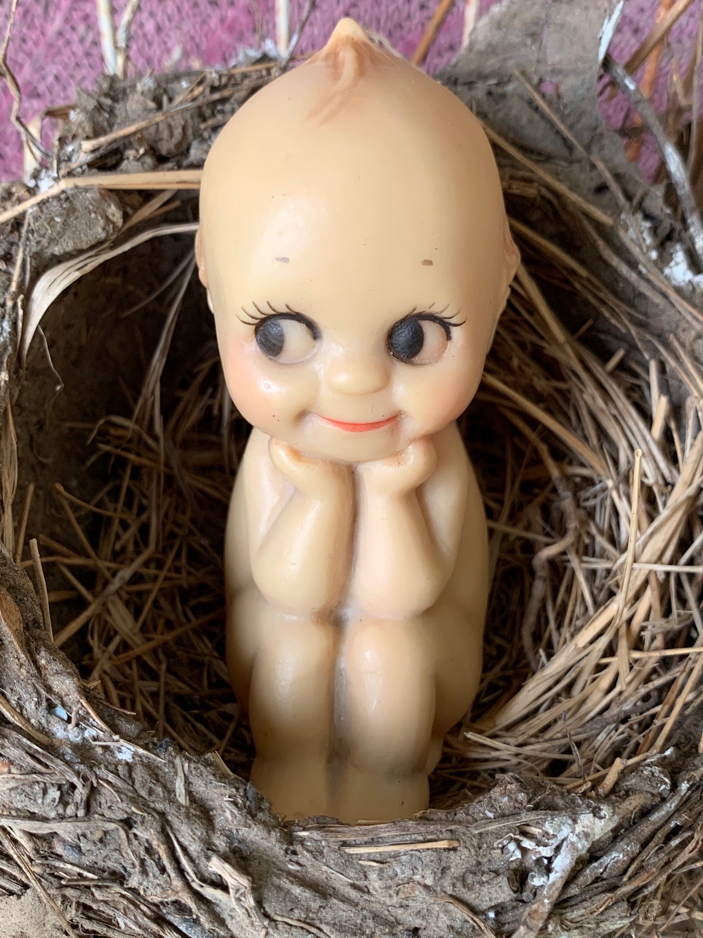Vintage mini Rose Oneill rubber squeak toy kewpie