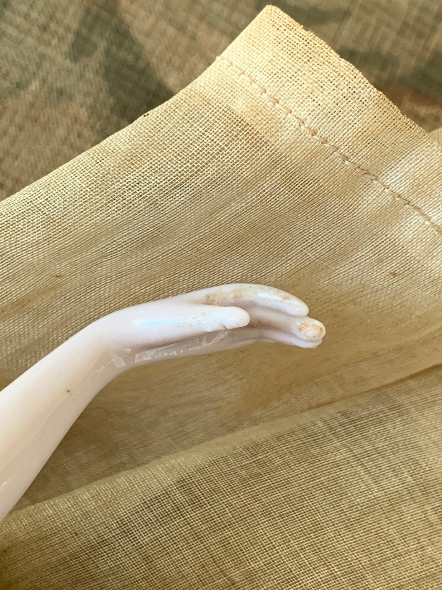 Vintage German arms away half doll