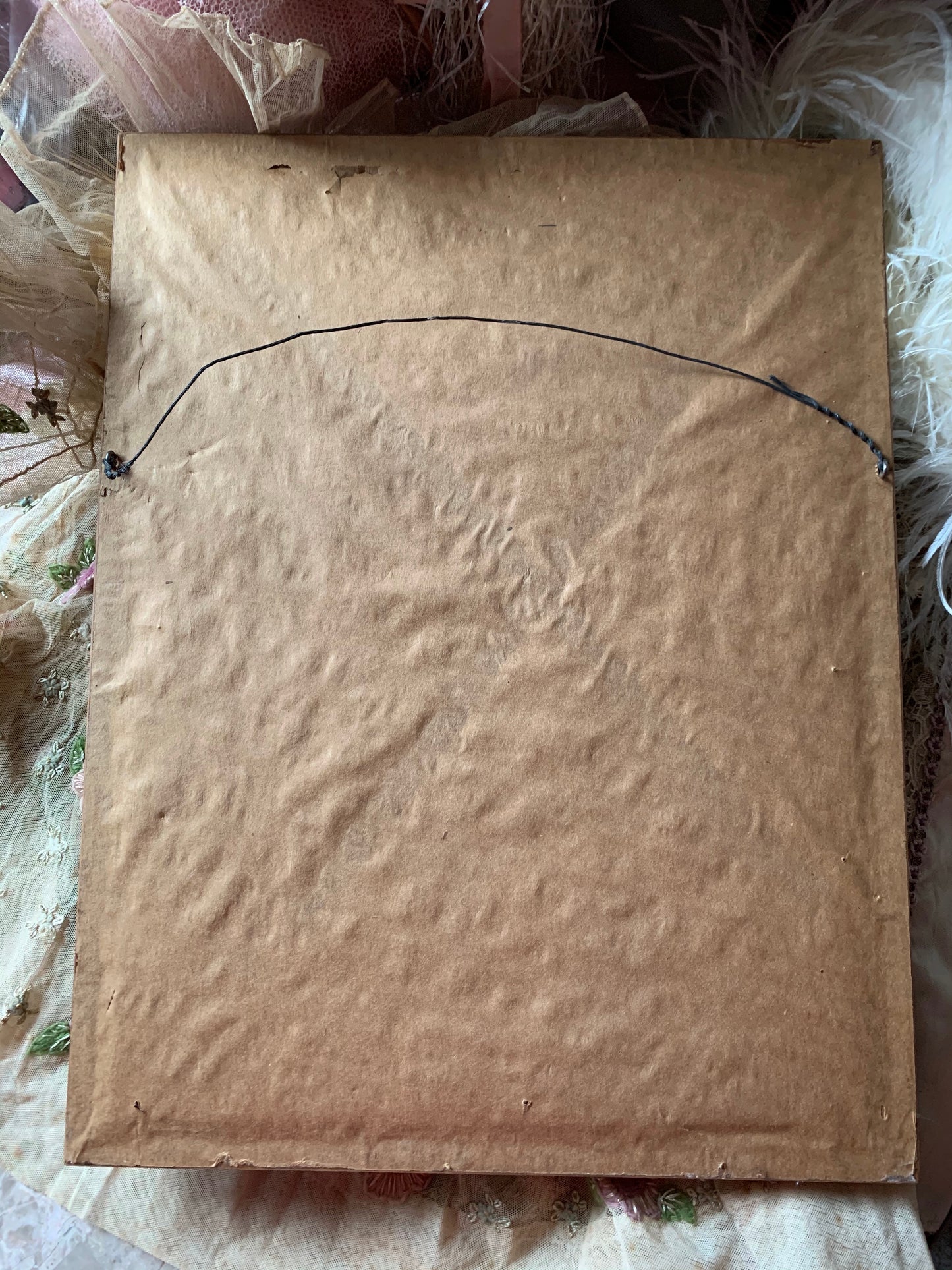 Vintage framed lady print