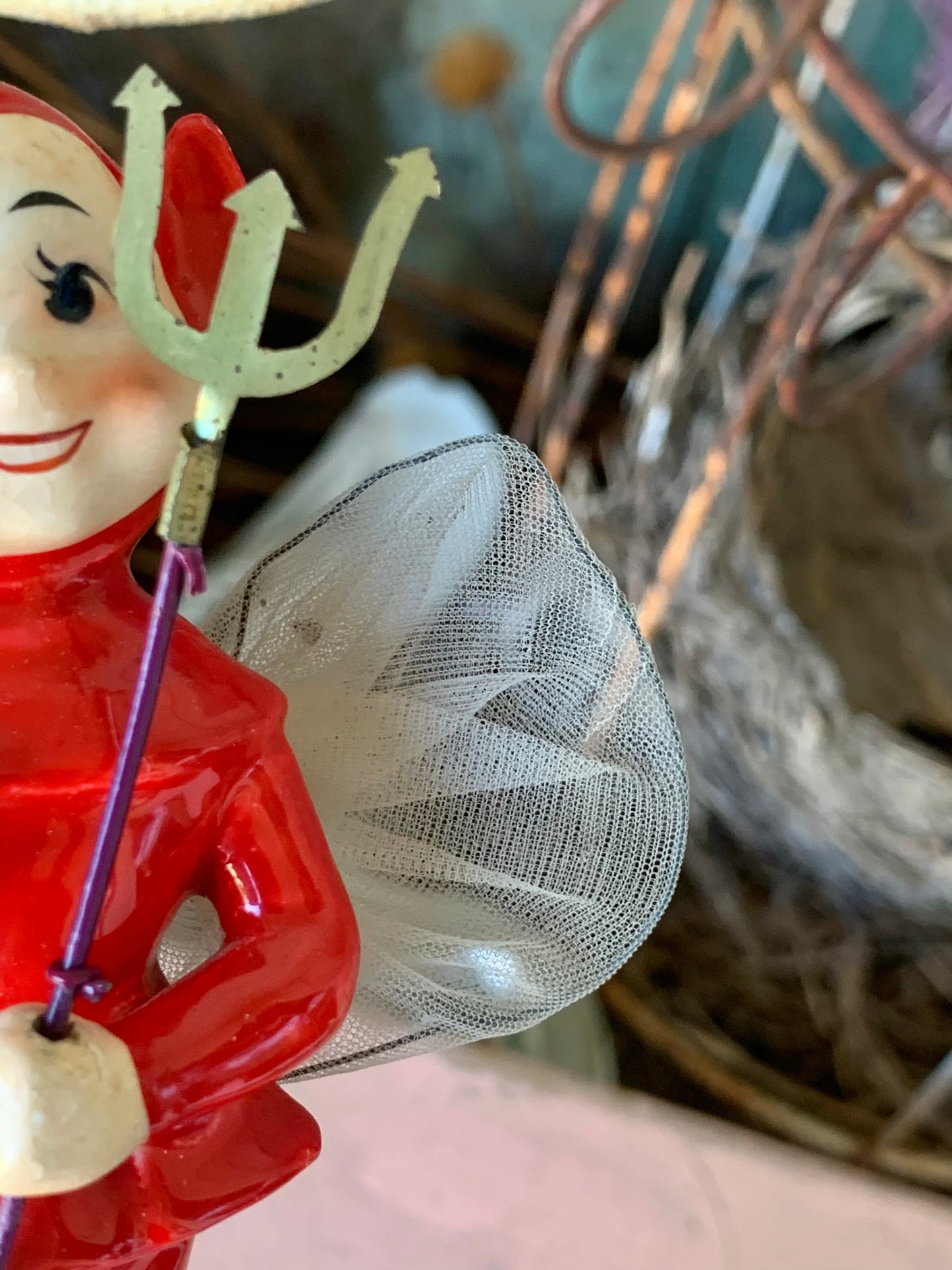Vintage devil pixie elf figurine