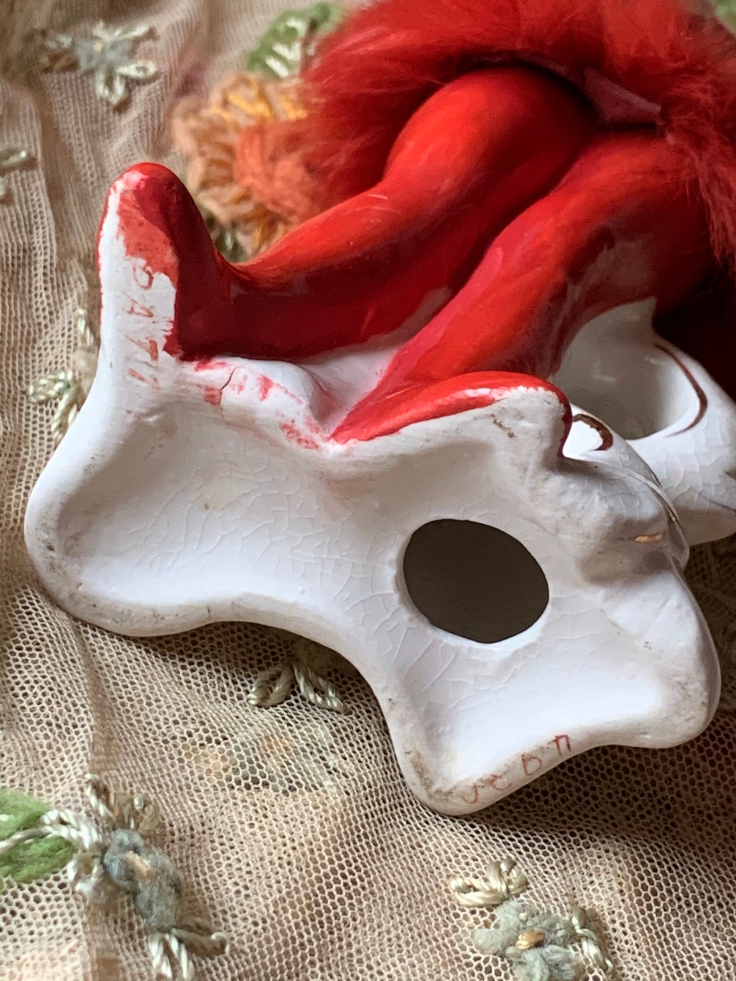 Vintage devil ballerina boy with mask