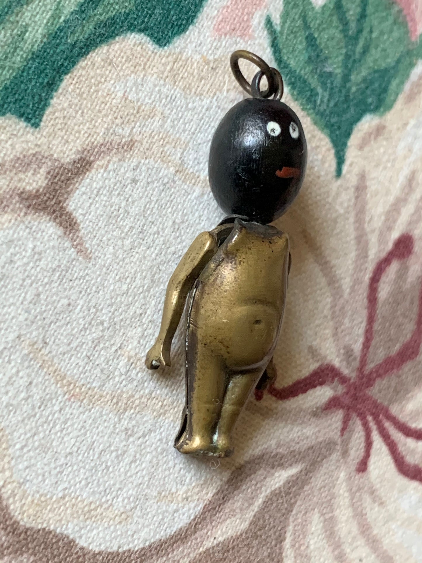 Vintage mini jointed figure charm