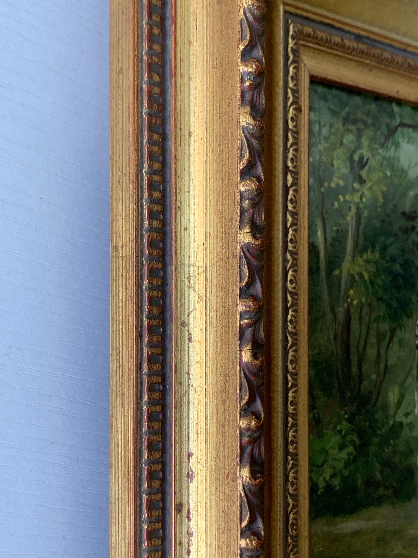 Vintage small original zebra painting