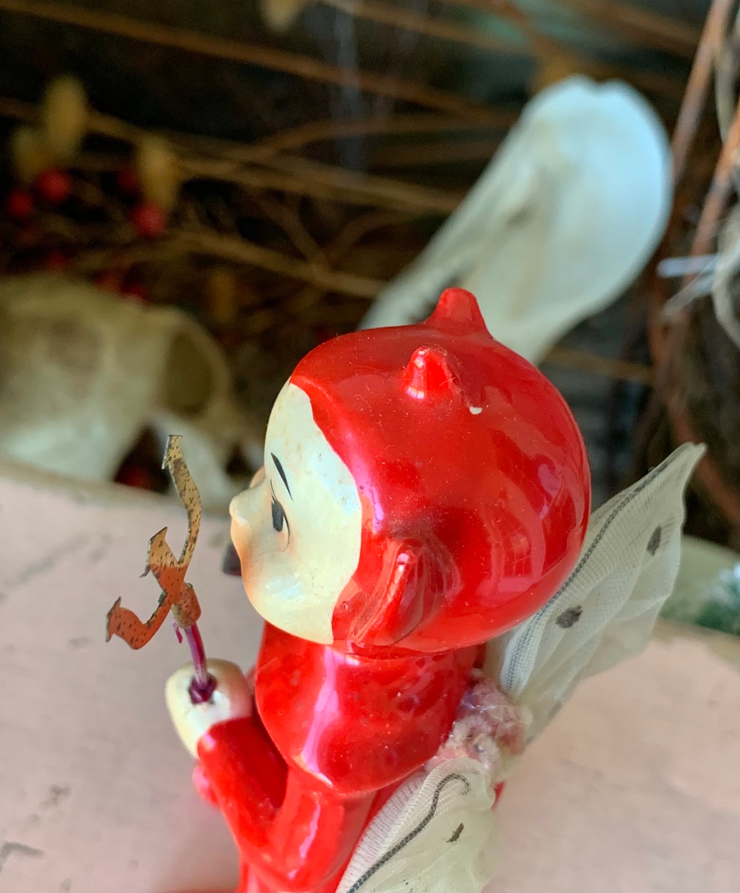 Vintage devil pixie elf figurine