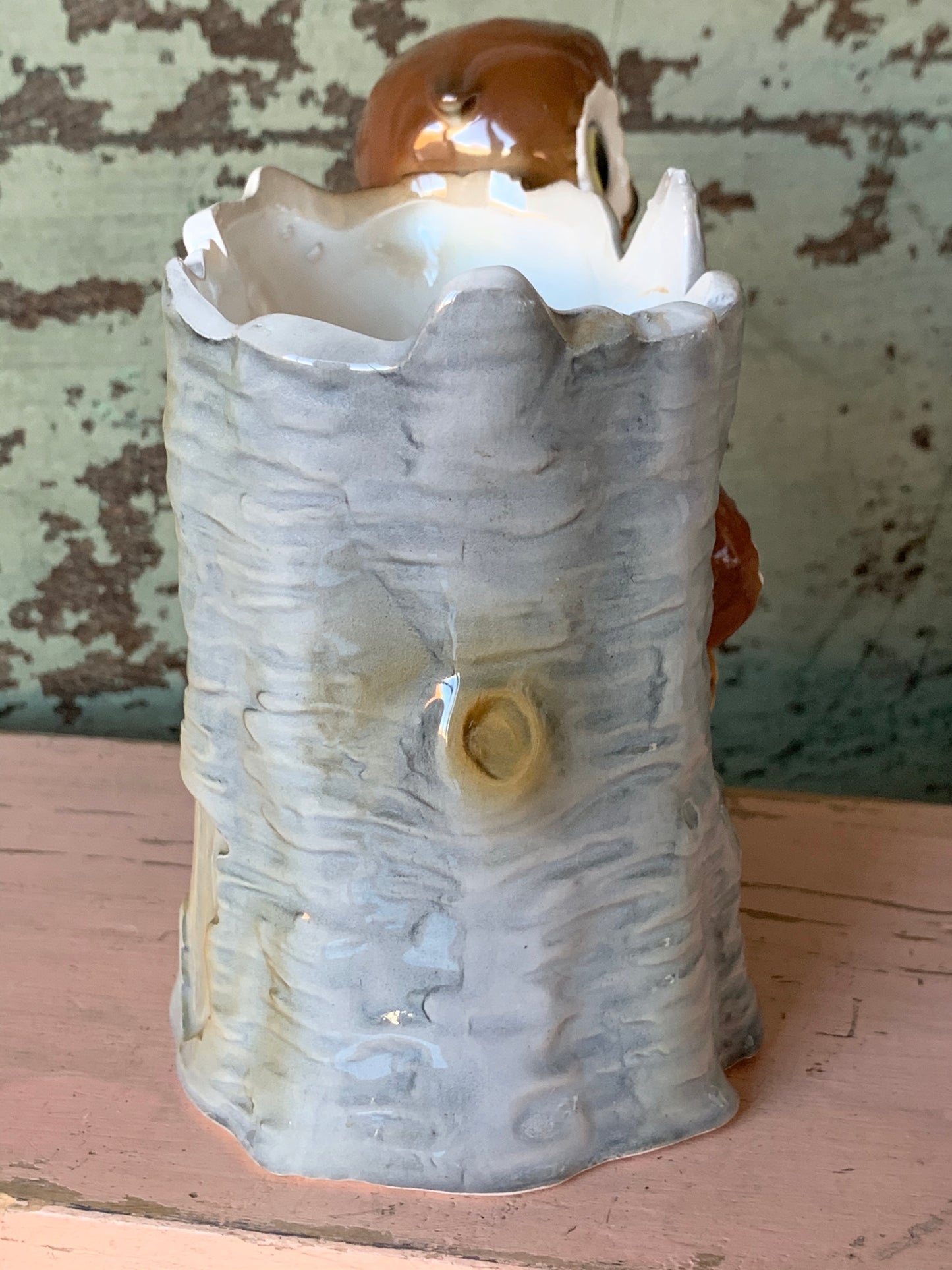 Vintage Relpo owl planter