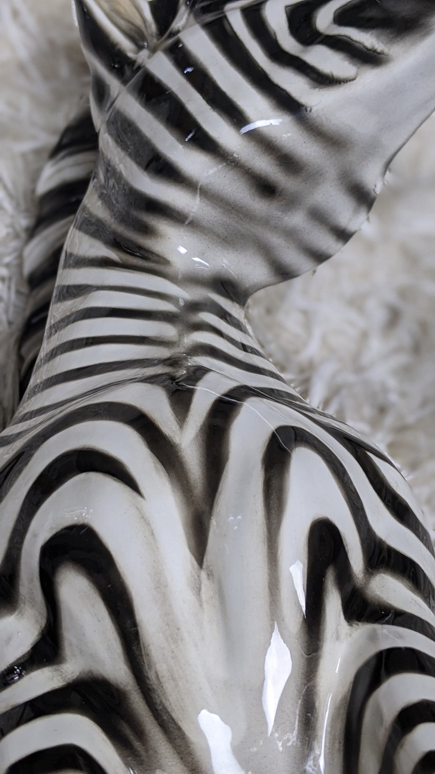 Vintage Italian zebra statue