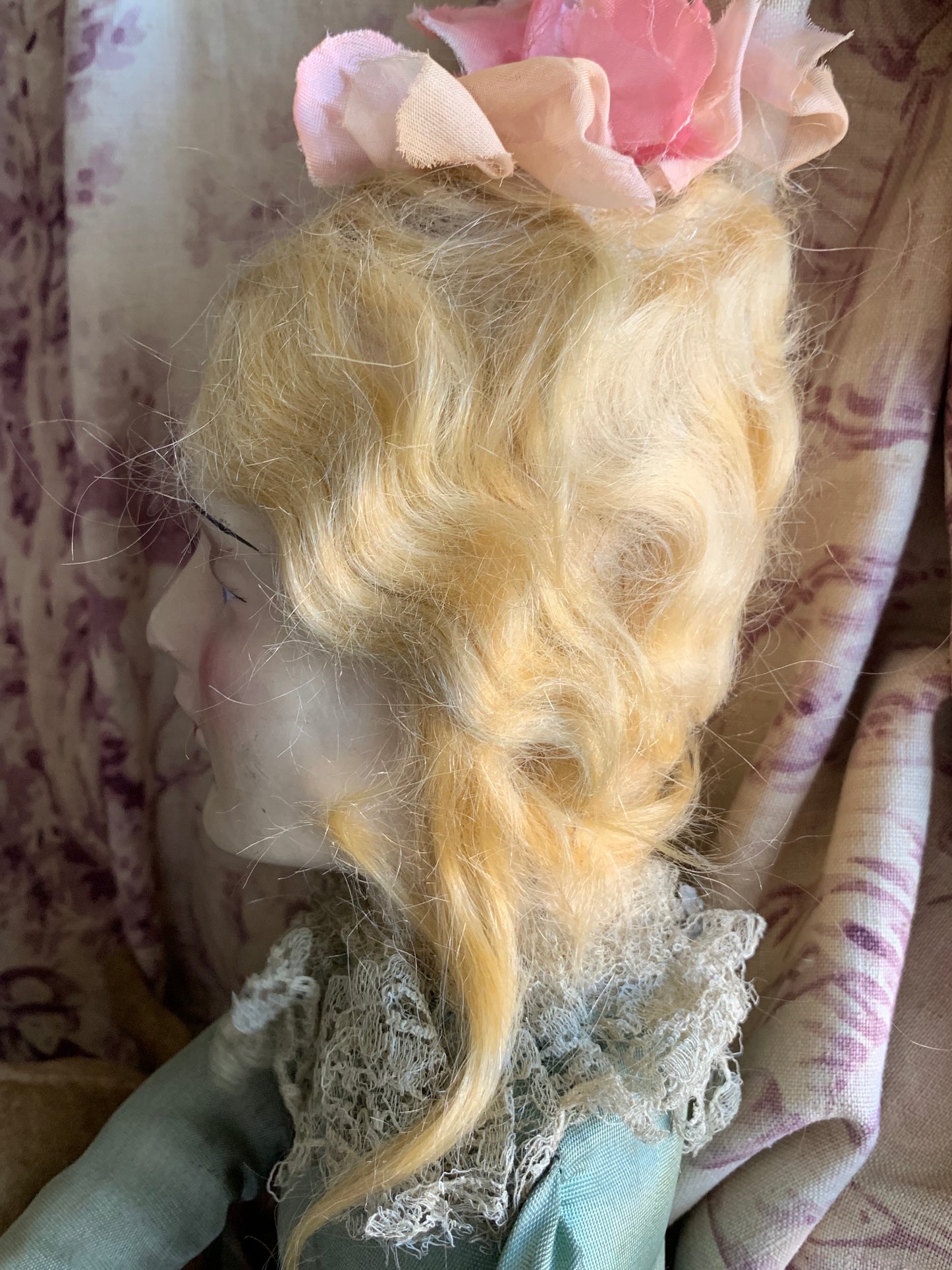 Vintage blond flapper boudoir doll