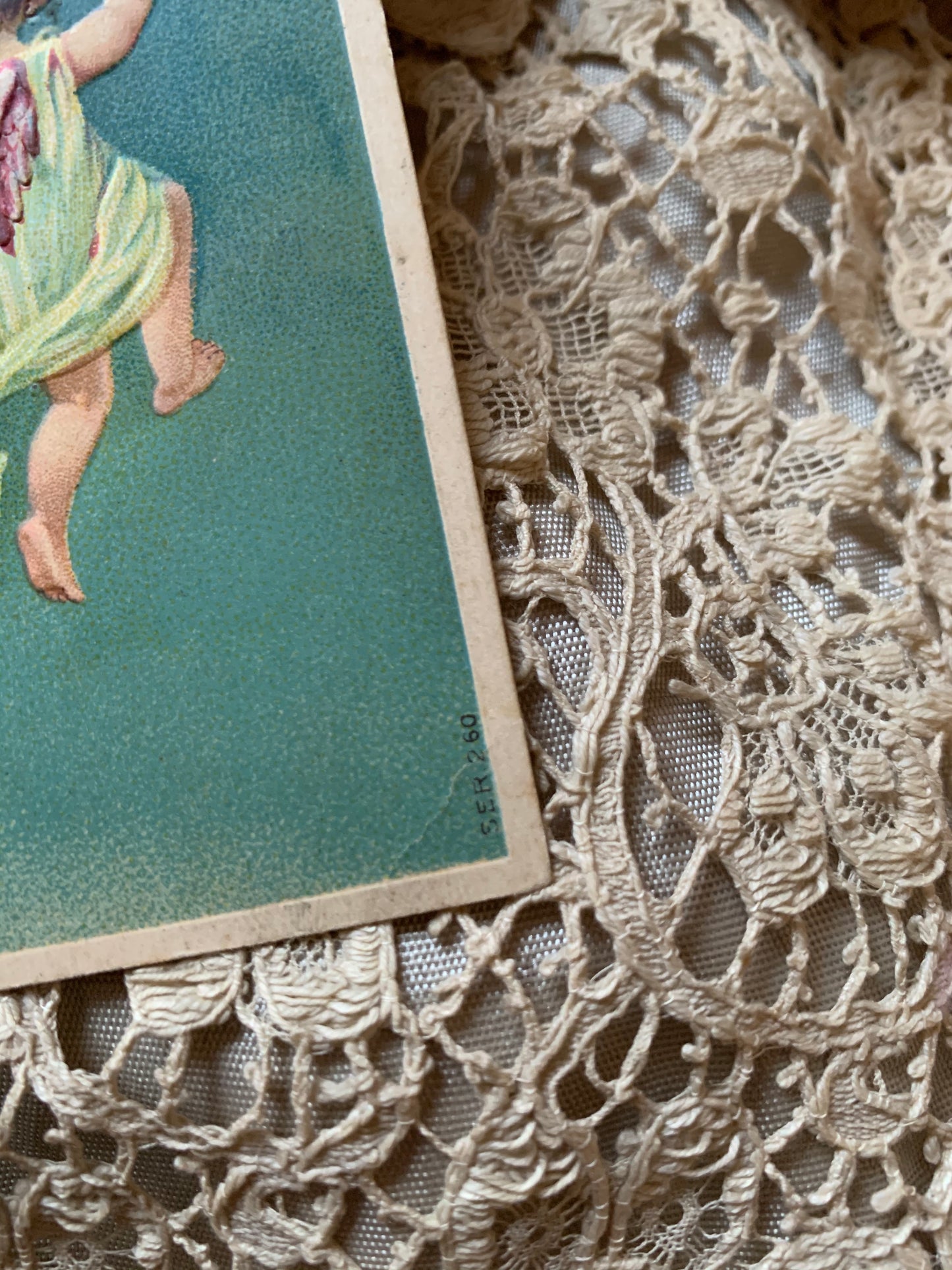 Antique Happy New Year moon baby postcard