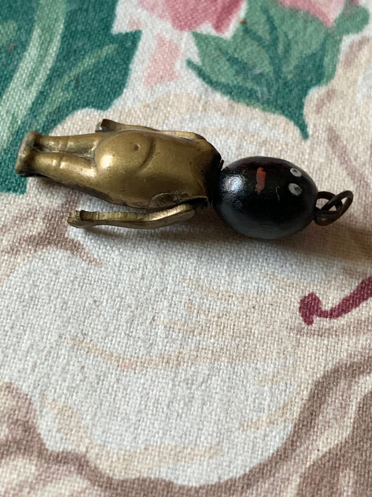 Vintage mini jointed figure charm