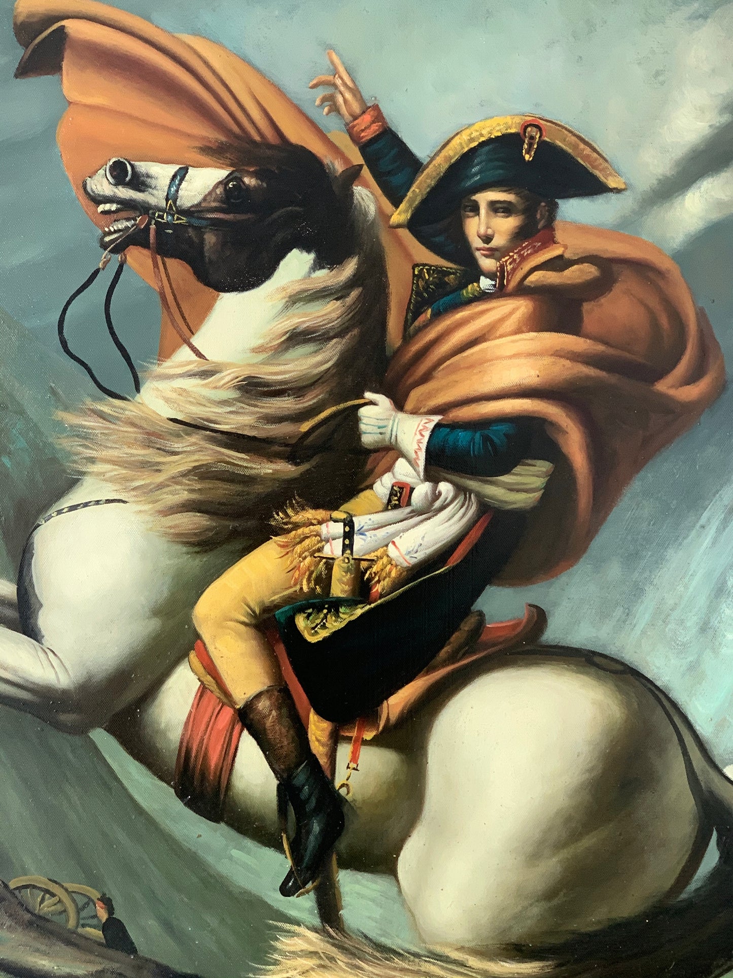 Vintage large original Napoleon reproduction painting